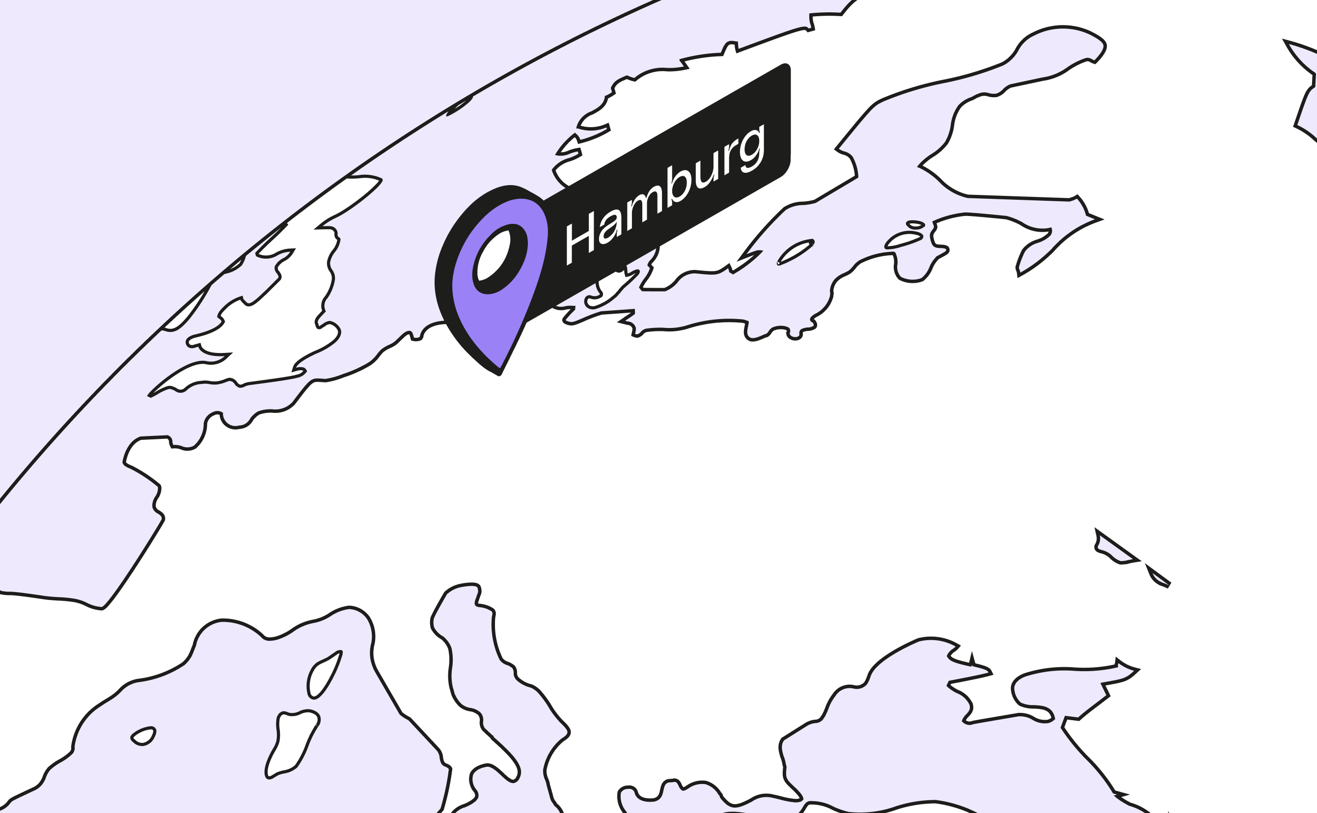 Postumschlag Lila Standort Hamburg