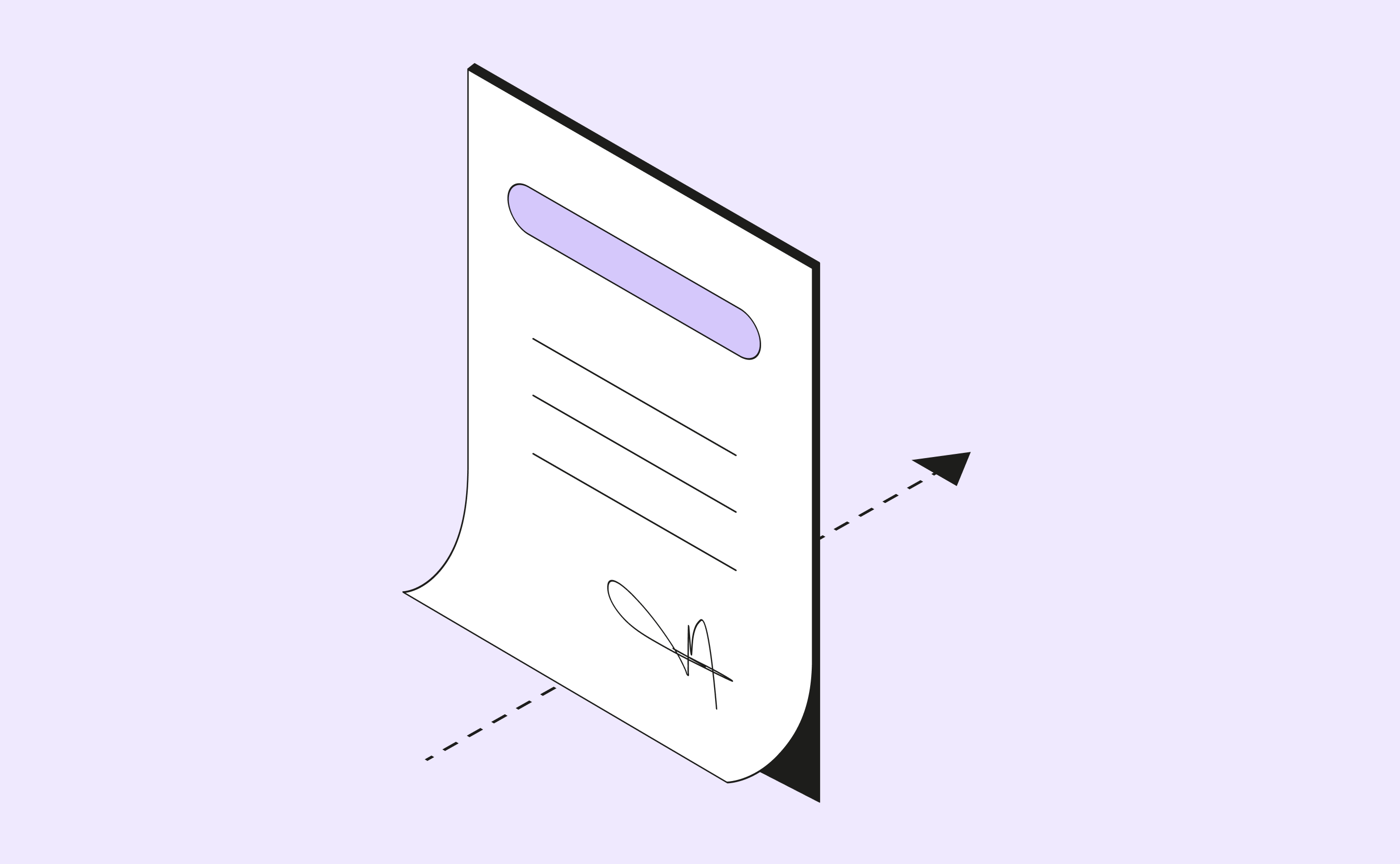 Post-Cover, violettes Dokument, legal