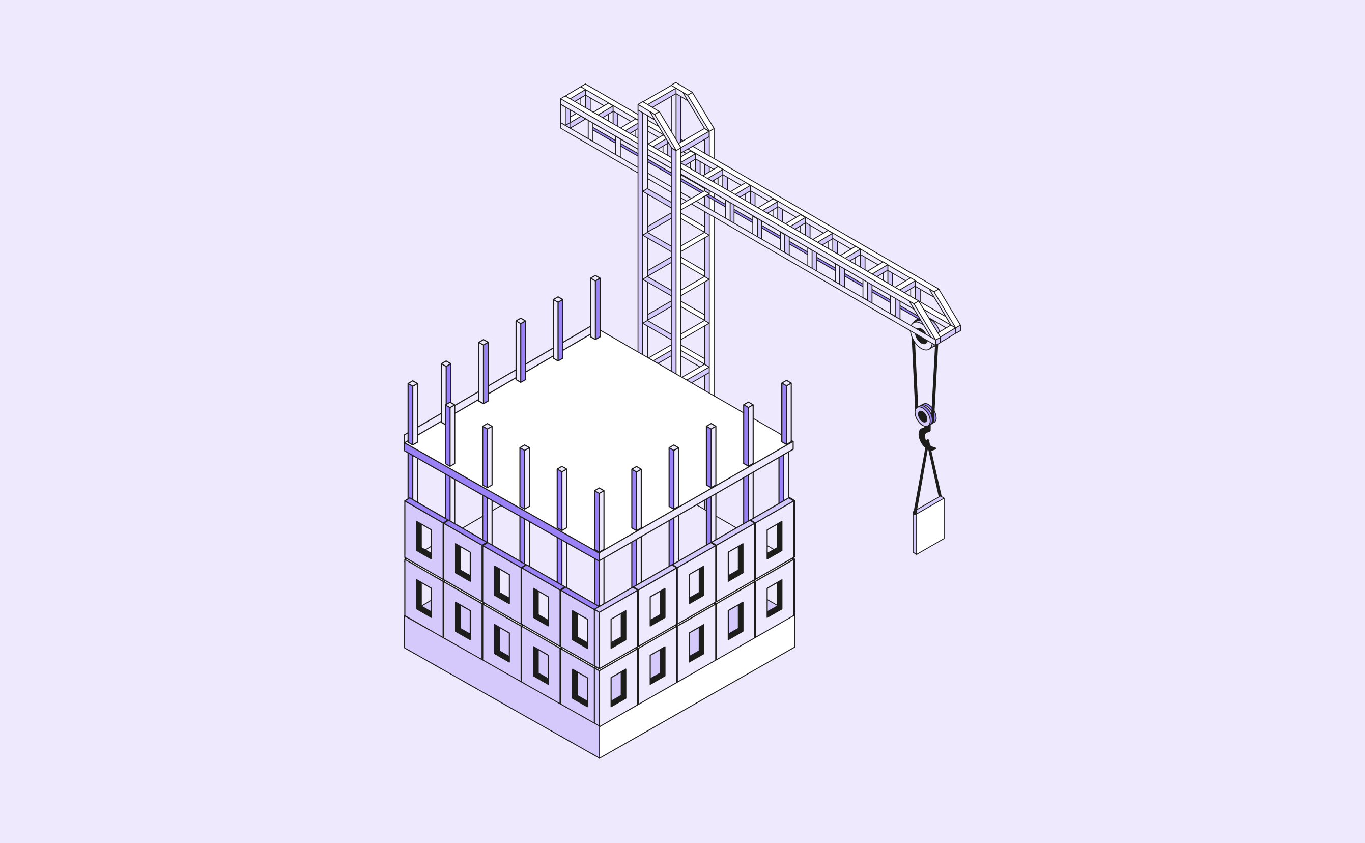 Couverture de poteau Construction d'entreprise violette