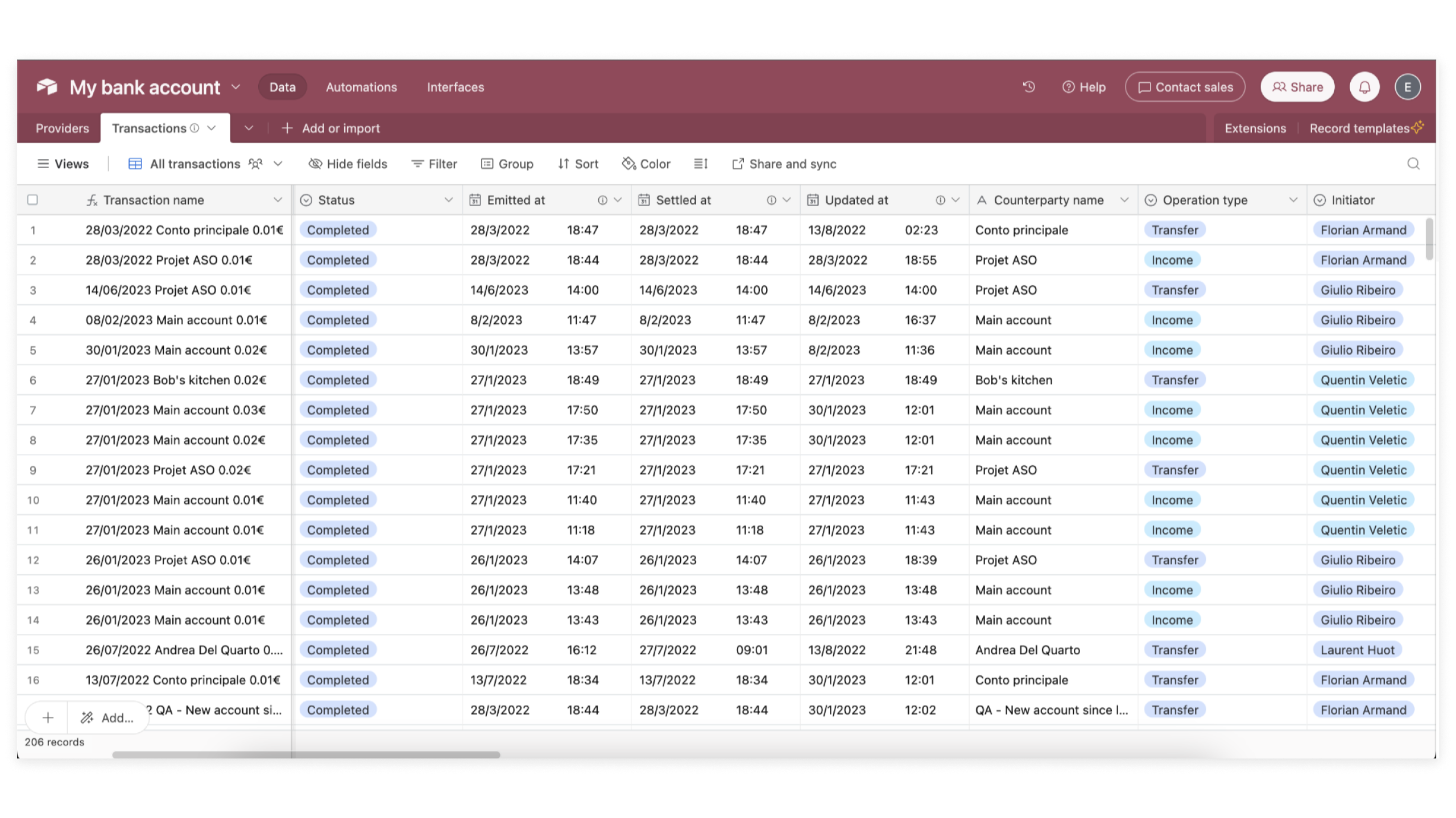 conectar importación Conectar Productview1