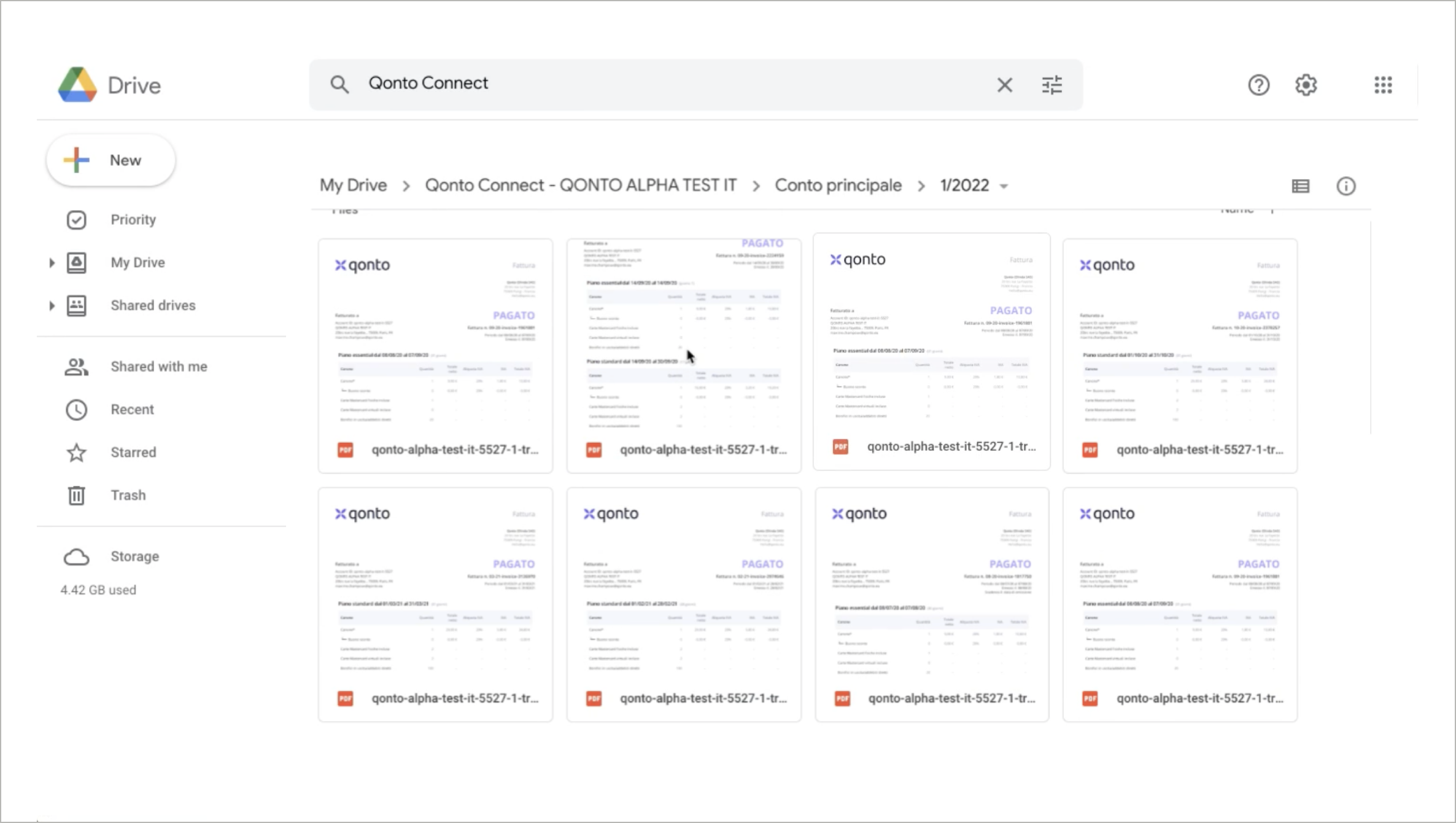 Qonto Integration Google Drive