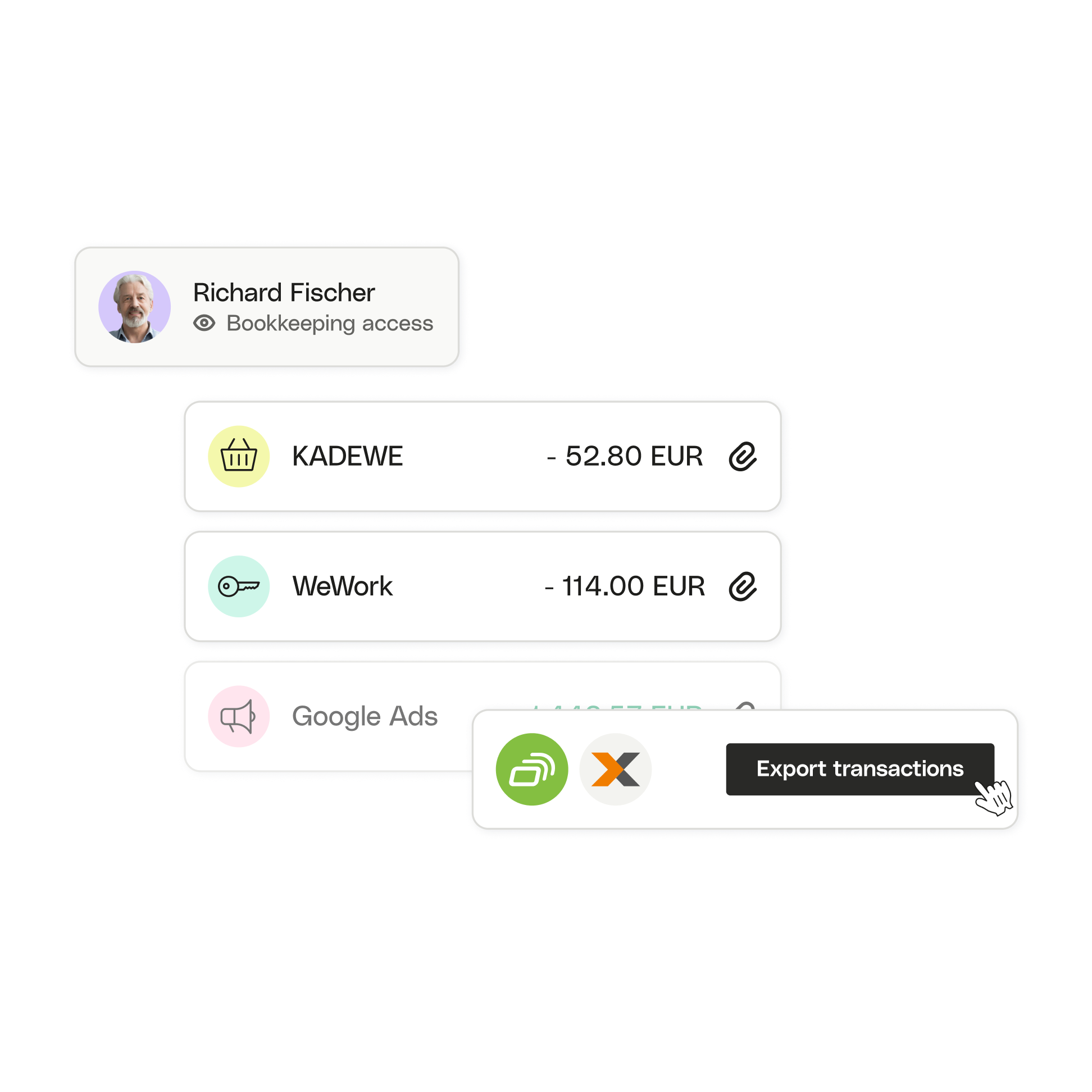 UI Topic Highlight Advanced Bookkeeping Accountant View Export