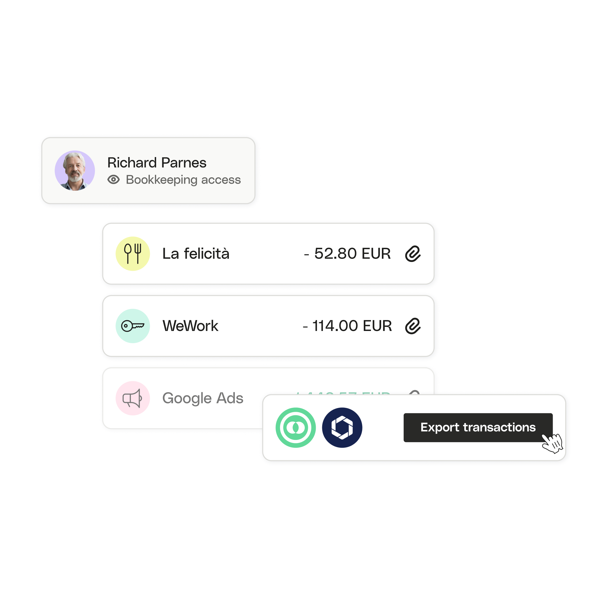 UI Topic Highlight Advanced Bookkeeping Accountant View Export