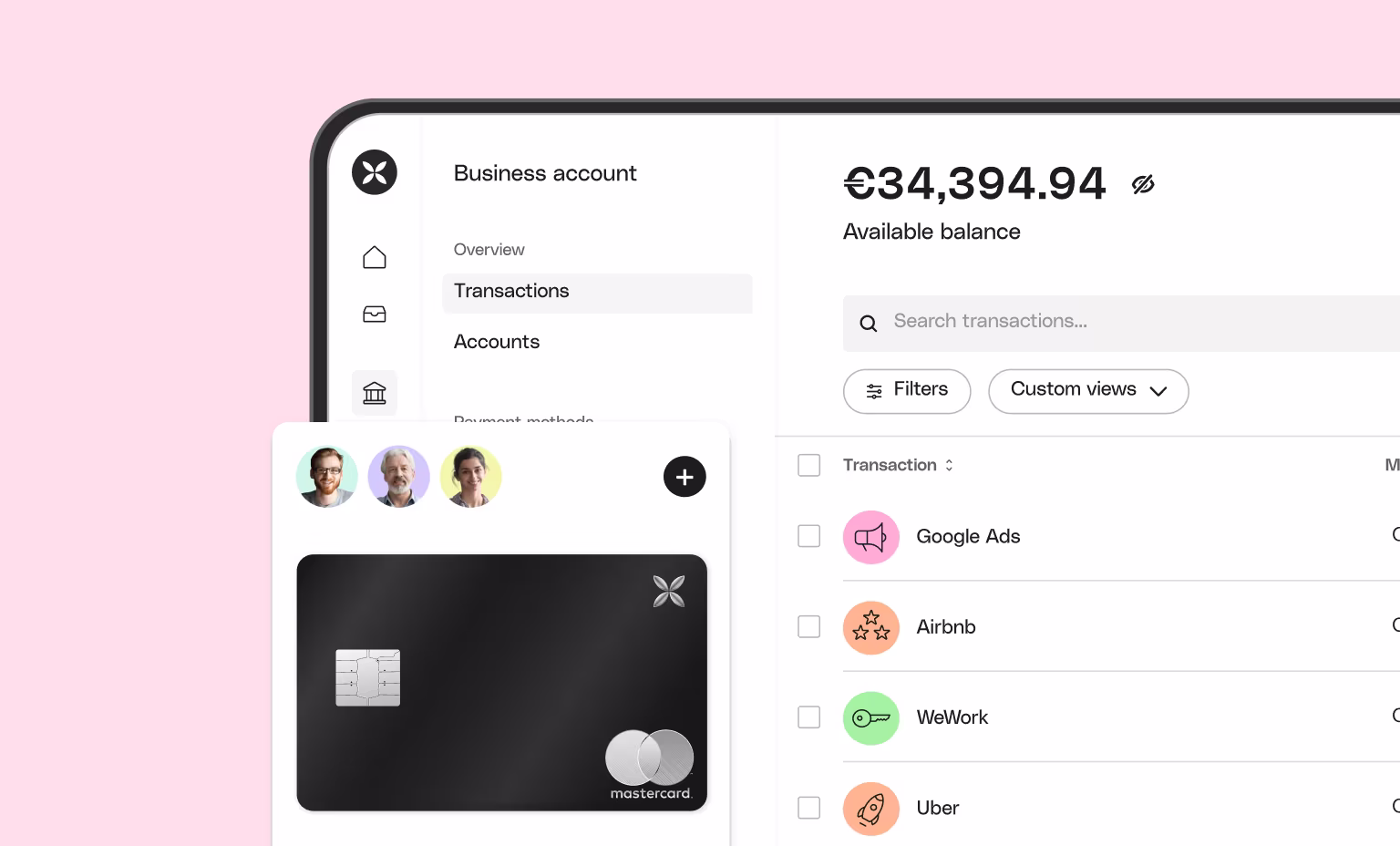 WEB UI Sakura Cards Bento Headline Team Spend Management