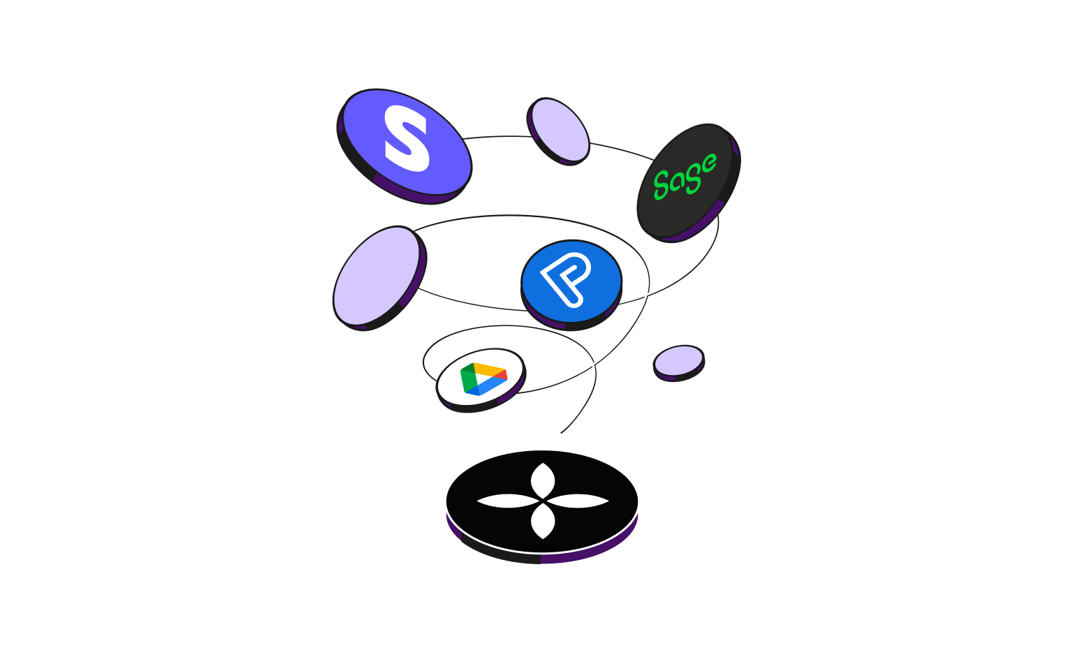 WEB Flow Plum Cards Bento Headline Trust Stripe Sage Payfit GoogleDrive