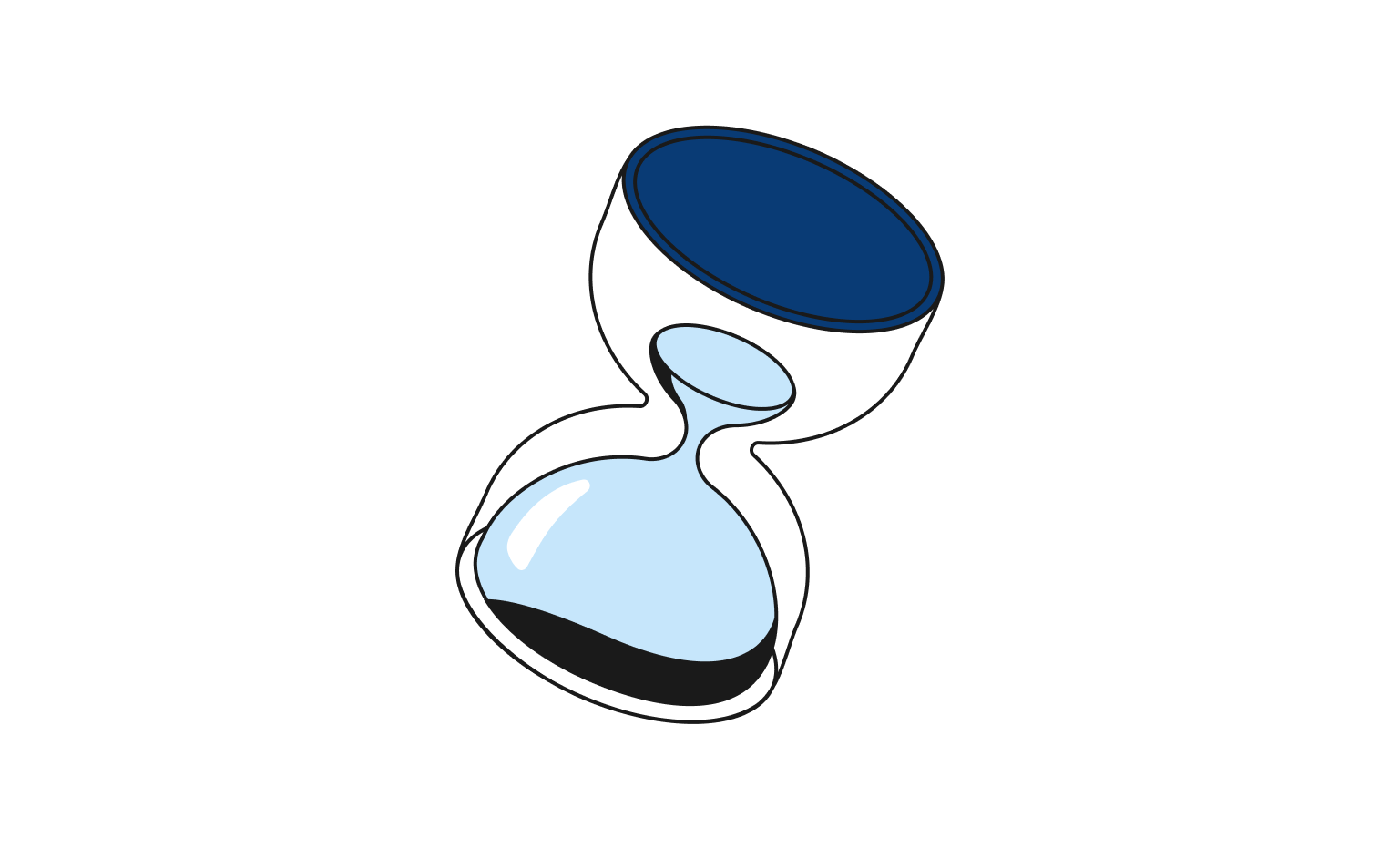 White  Cards Hourglass
