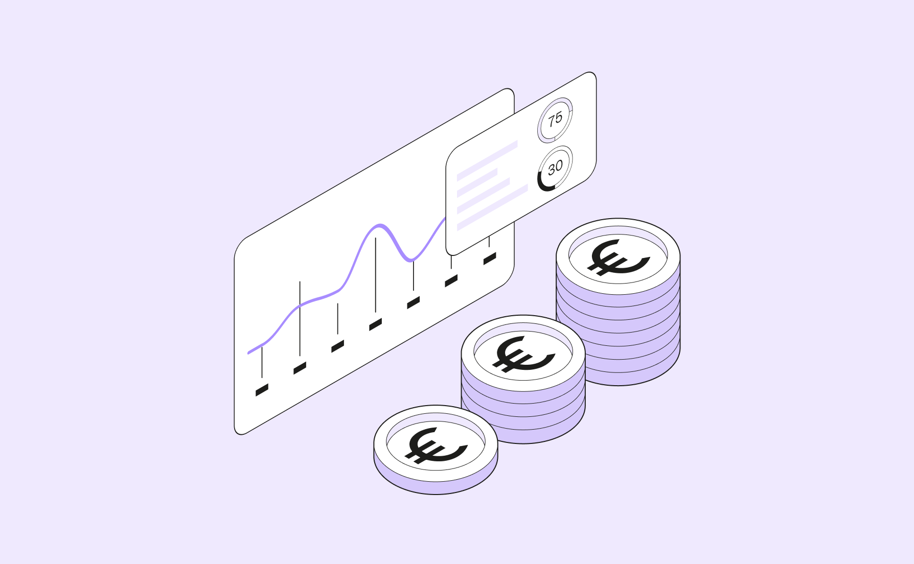 Seguimiento del flujo de caja morado