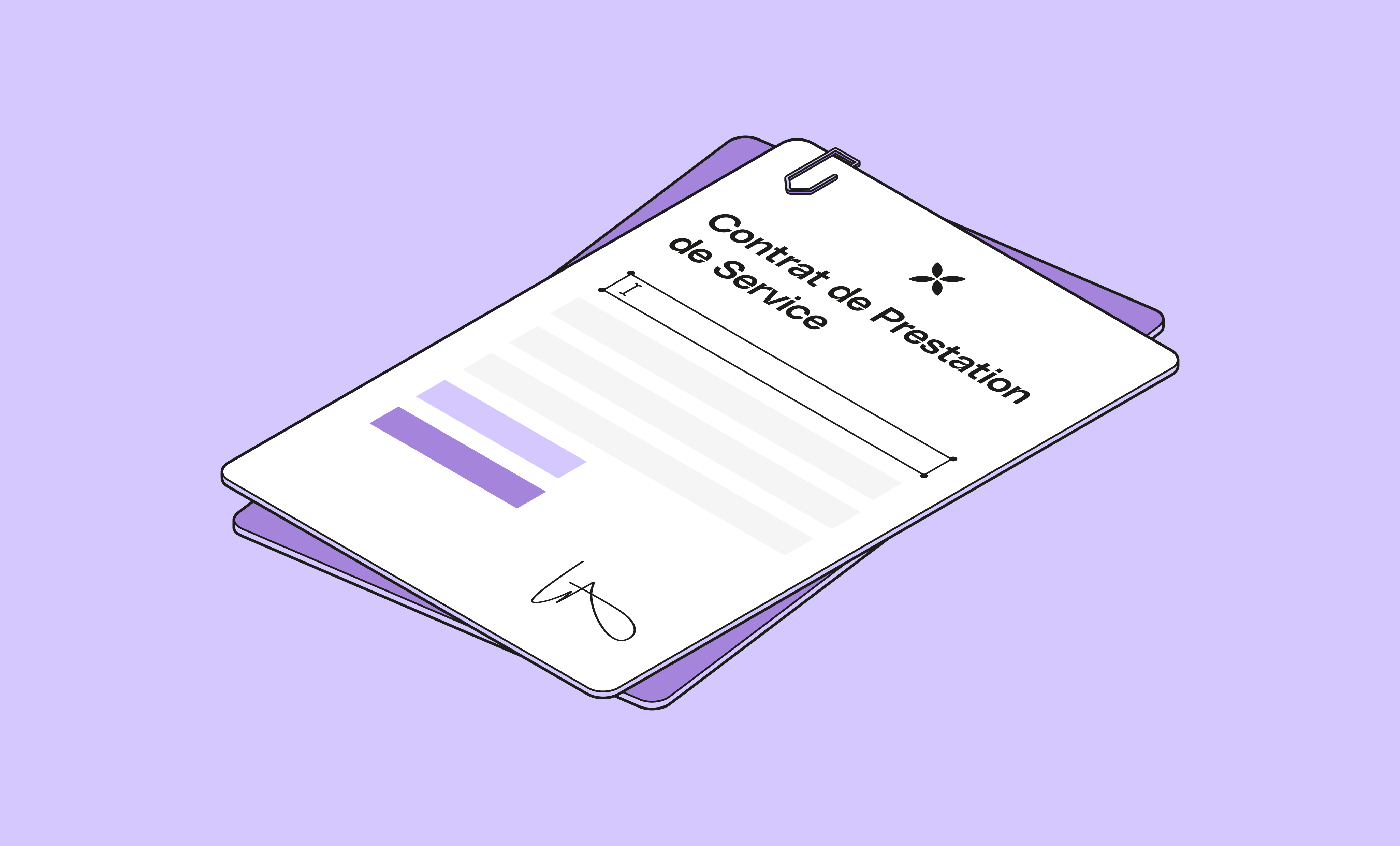 Modèle de contrat de freelance Purple Opengraph