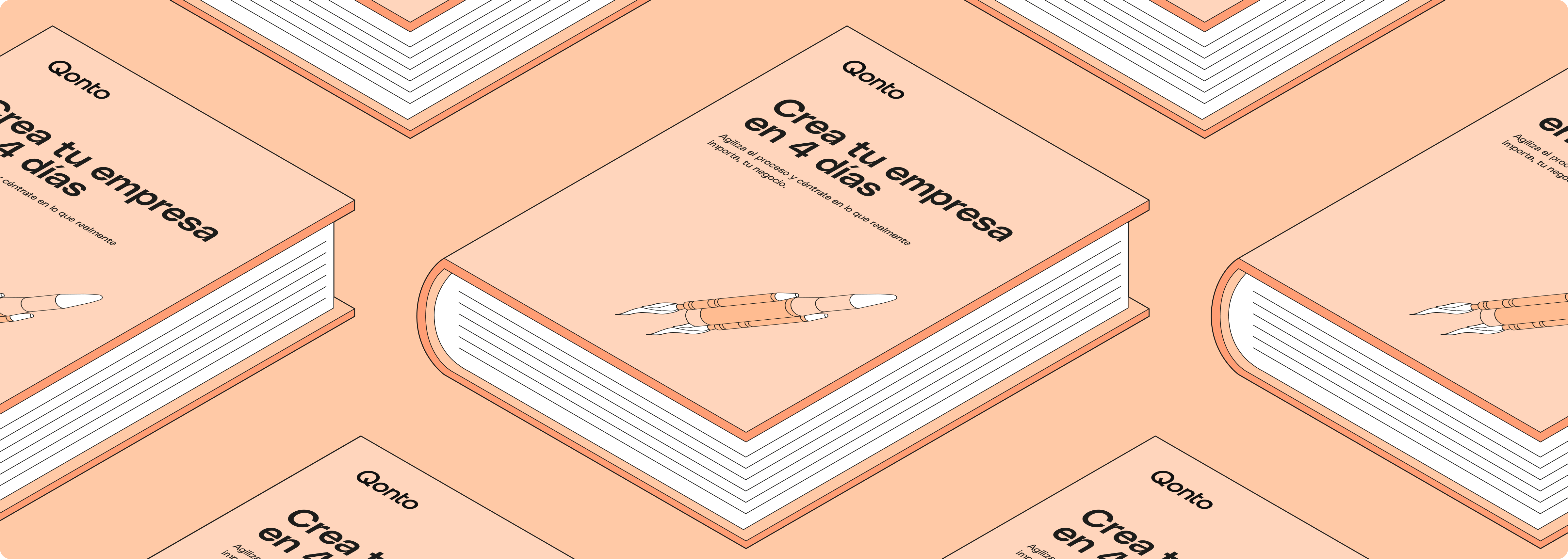 Escritorio de la guía de creación de empresas de ancho completo de Peach