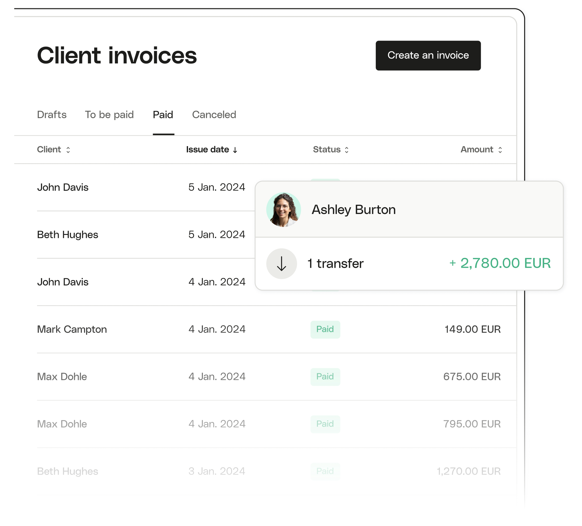 White Ui Topic Highlight Invoicing Payments