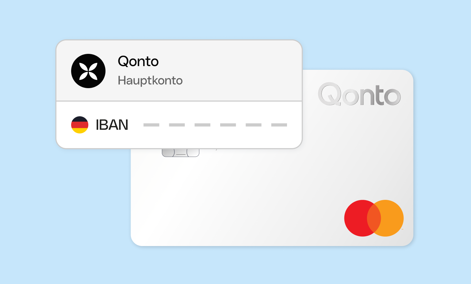 WEB UI Blueberry Cards Bento Headline Geschäftskonto IBAN OneCard Presse
