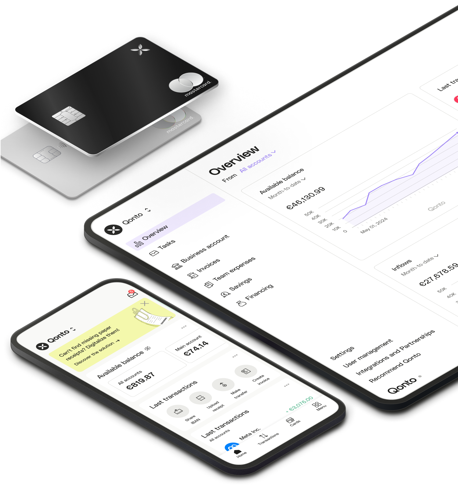 UI Mockup Parallax Dashboard History PlusCard XCard Mobile Asset