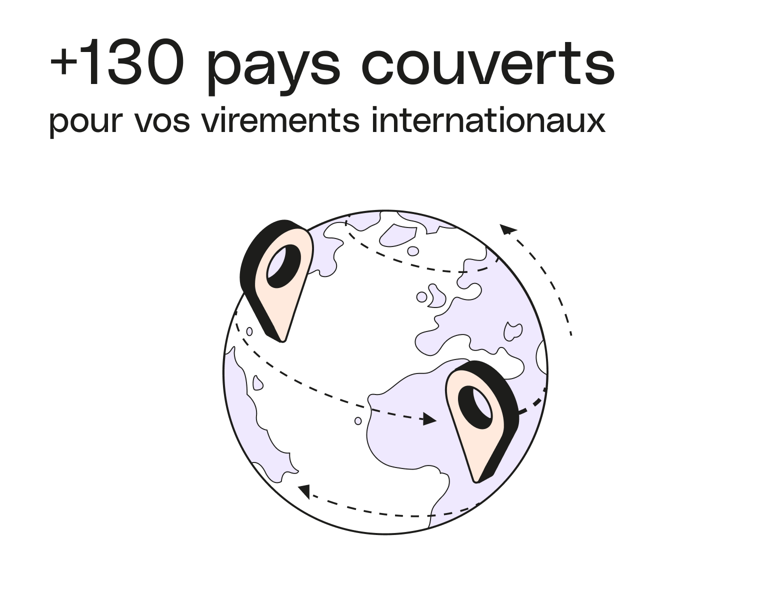 Cartes blanches Plus de 130 pays couverts