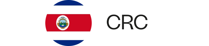 Weißes Symbol Flagge Costa Rica