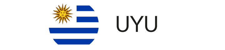 Weißes Symbol Flagge Uruguay