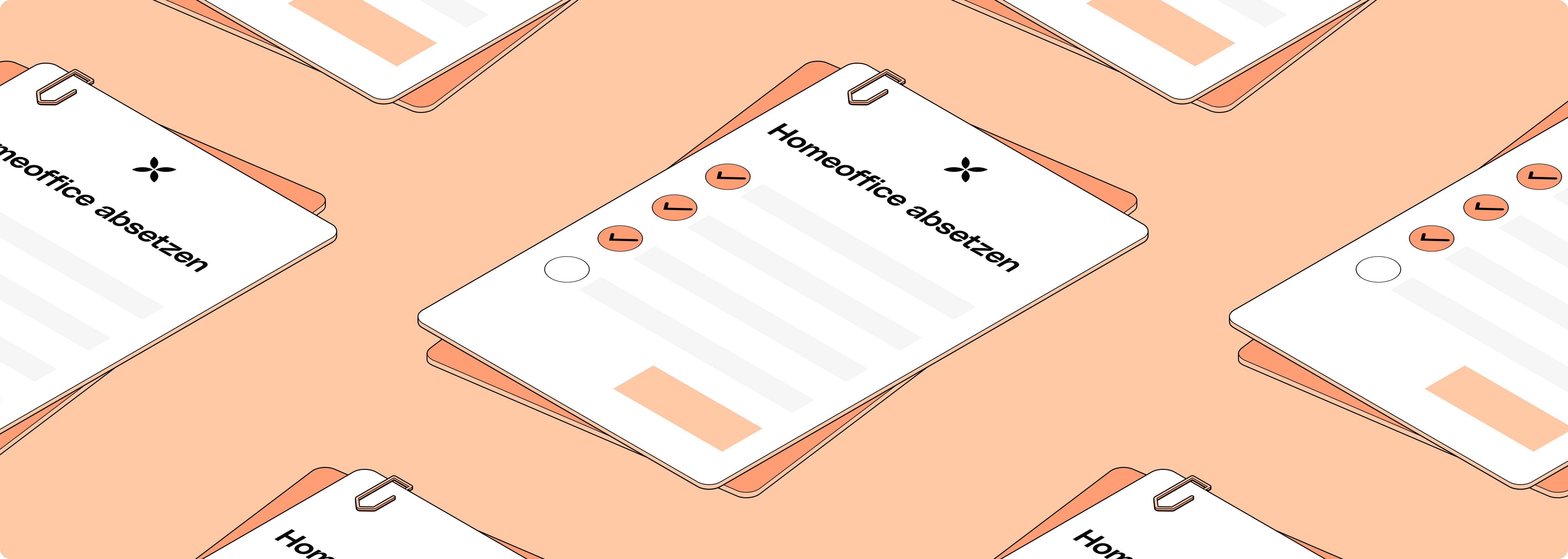 Peach Homeoffice-Checkliste für den Desktop in voller Breite