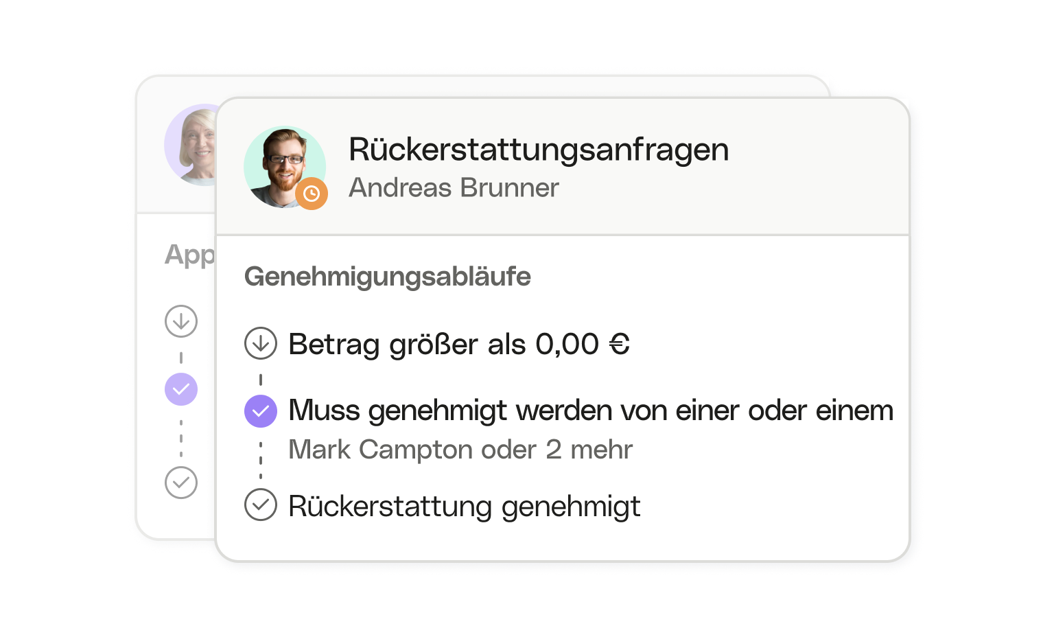 WEB-UI-Karten Bento Expense Spend Management Addon Eingeklappt