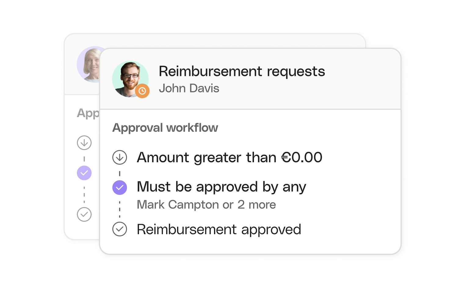 WEB UI Cards Bento Expense Spend Management Addon Collapsed