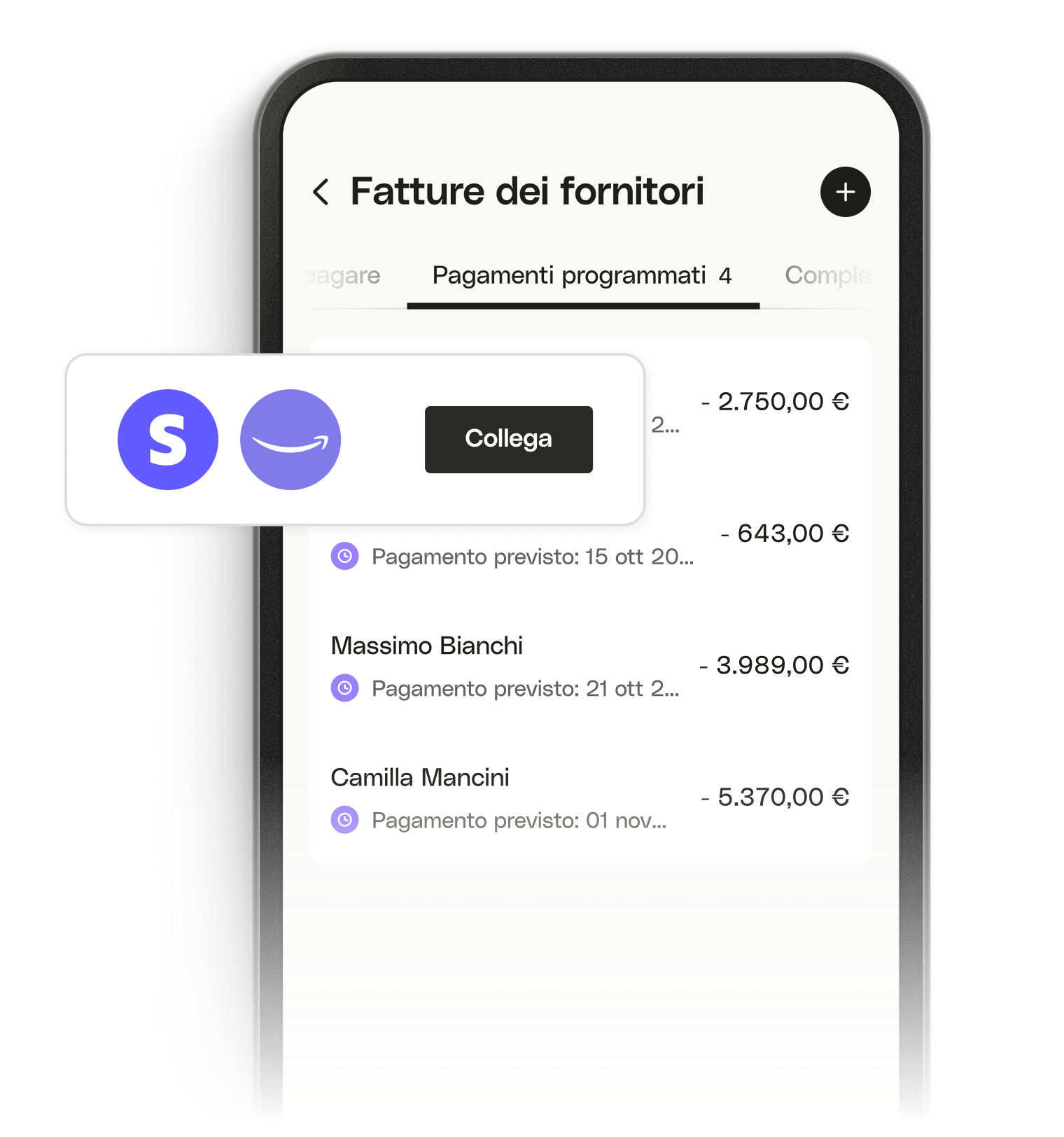 Componente aggiuntivo IT UI Bento Cards Accounts Payable