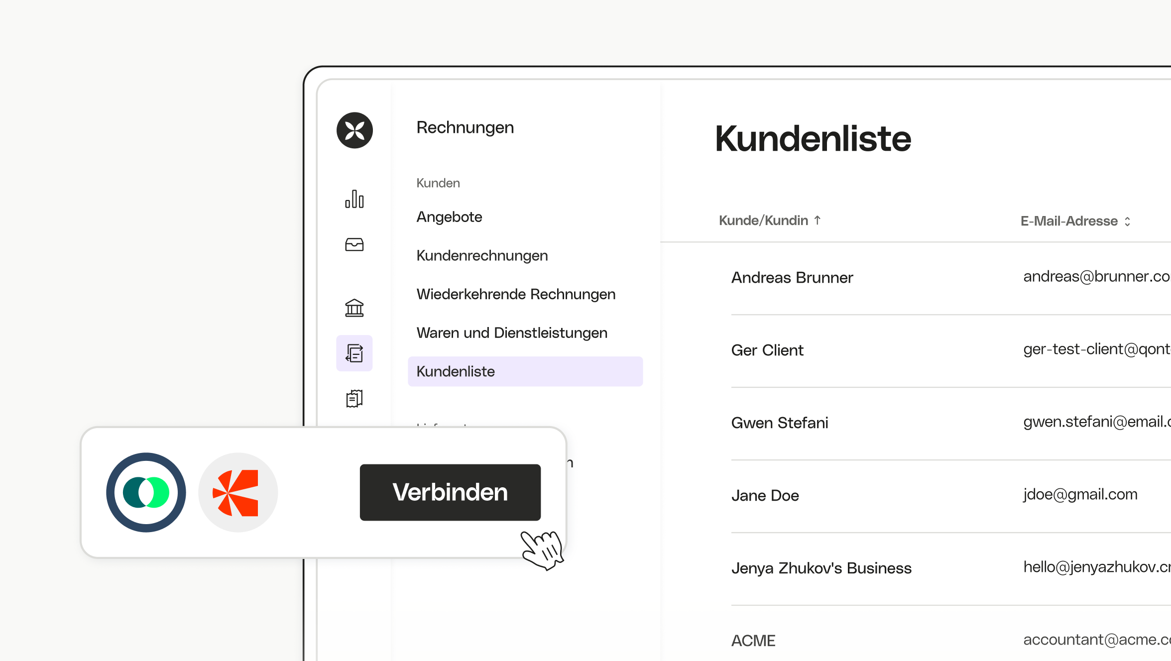 Connect Chift Kundenliste importieren Block 2