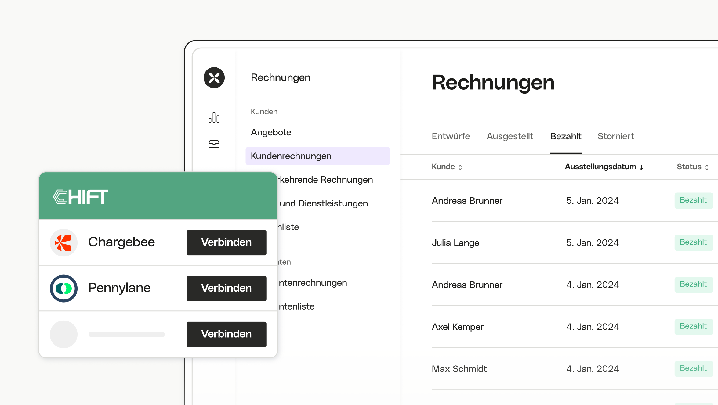 Connect Chift Rechnungen verbinden Block 1