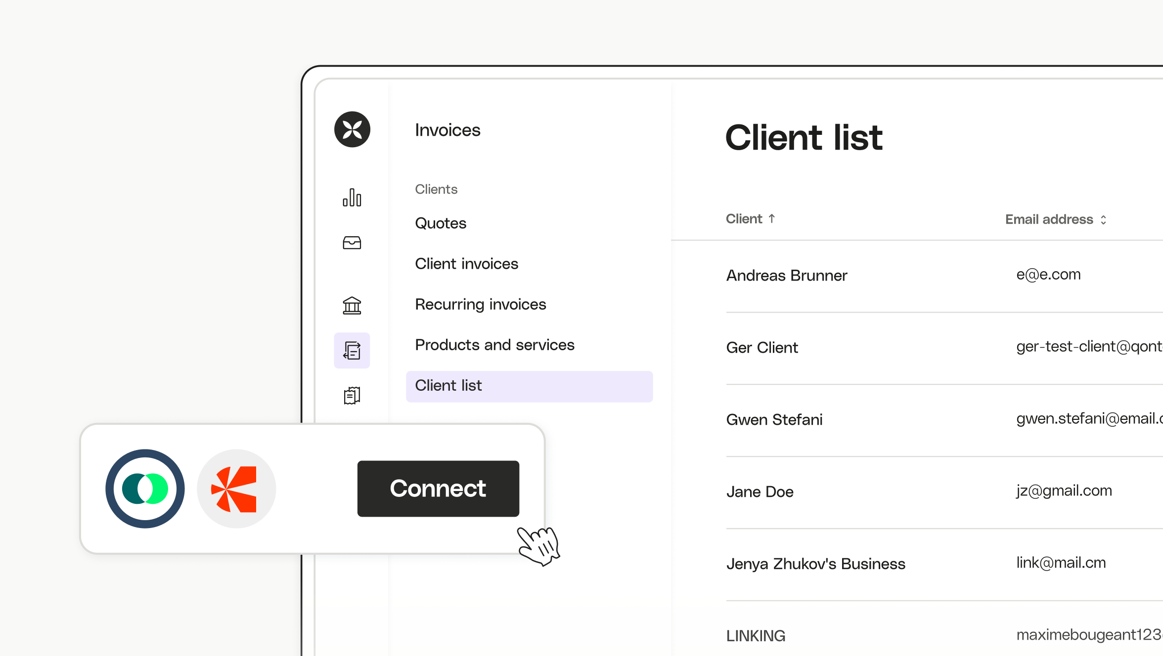 Connect   Chift   Client list import   V2   Block 2