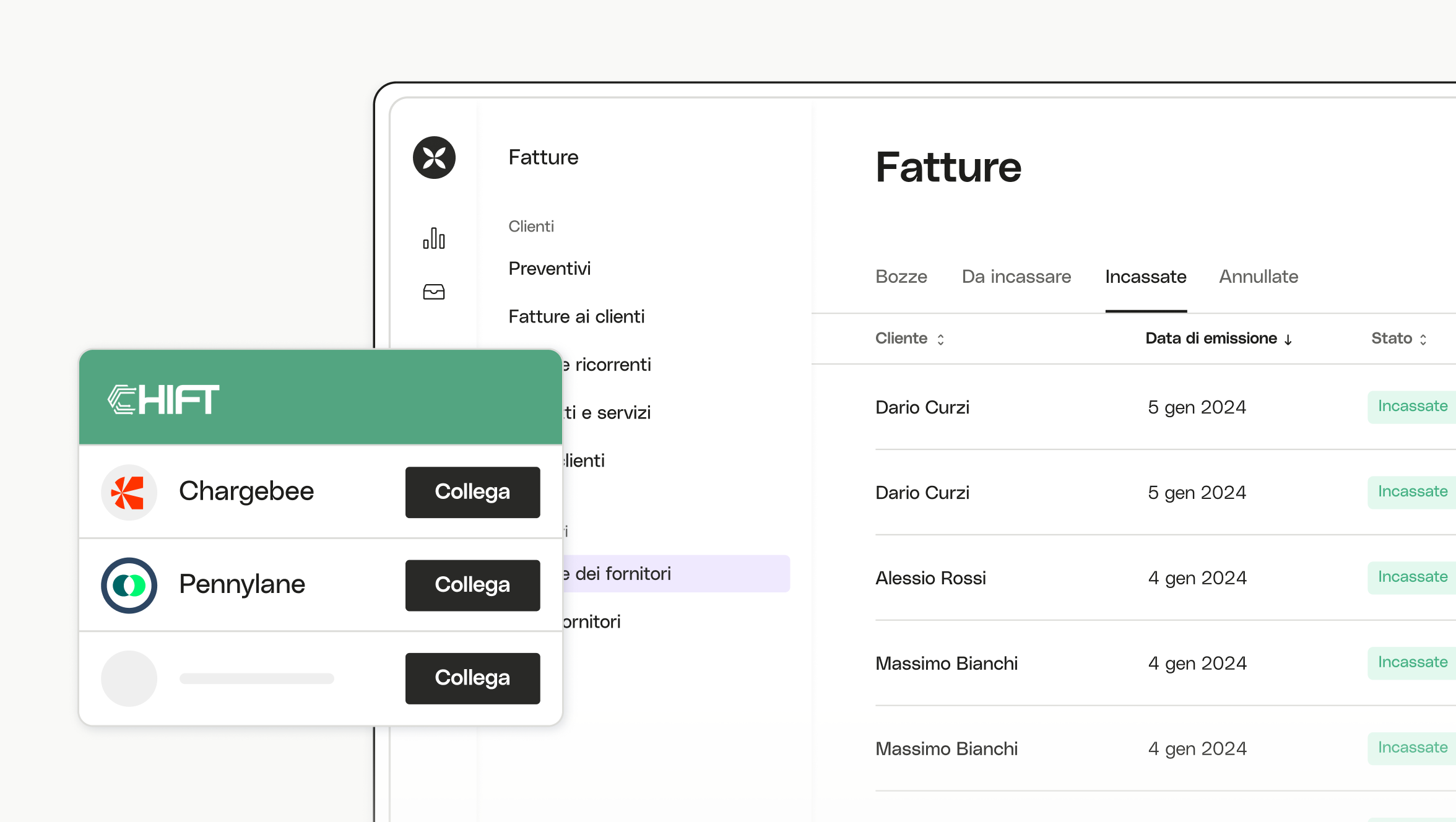 IT Connect Chift Fatture collega Blocco 1