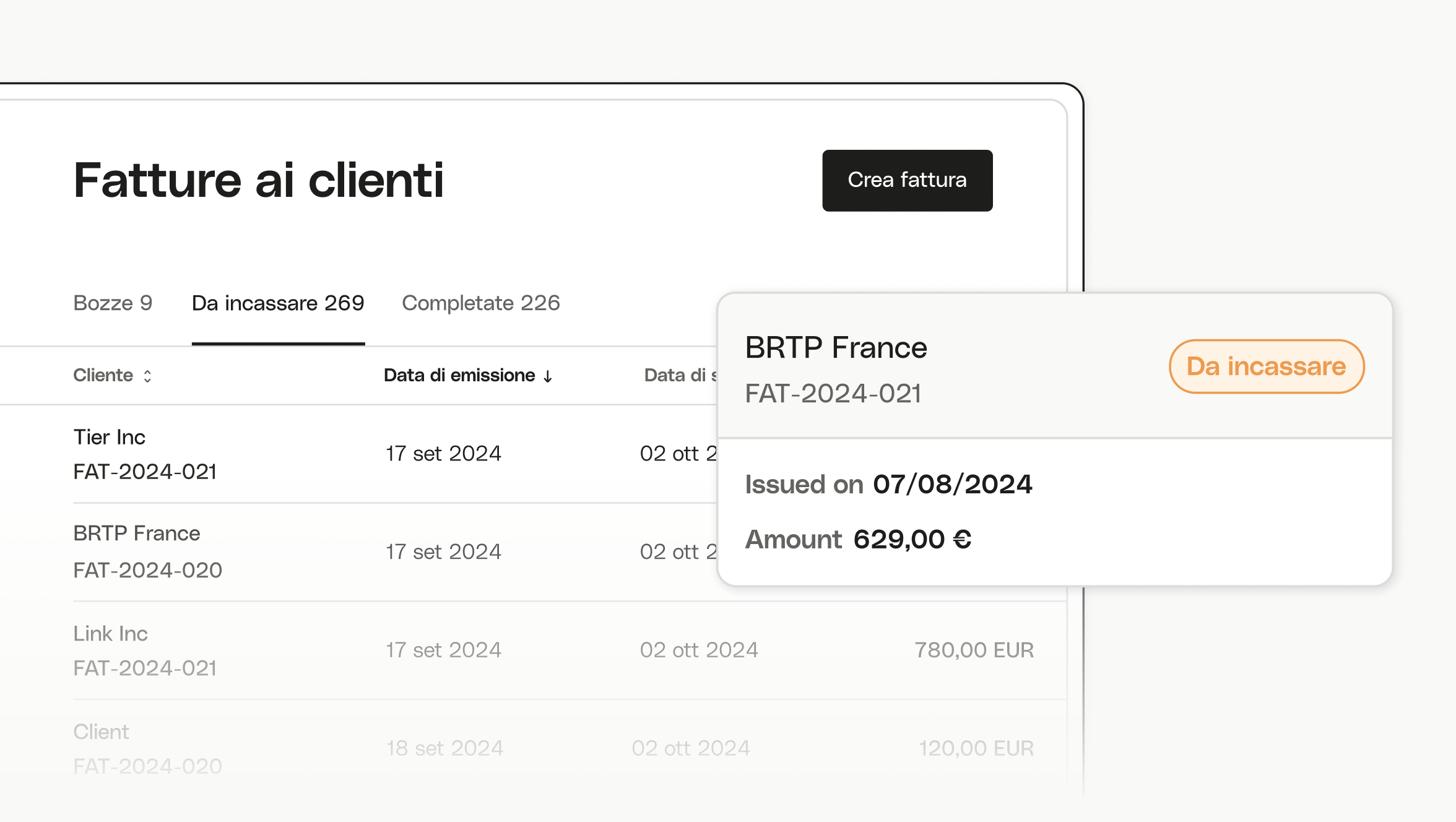 IT Connect Chift Fatture corrispondenti Blocco 3