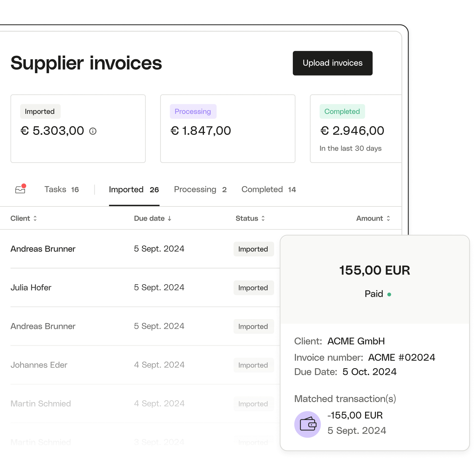 AT White Ui Topic Highlight Advanced Supplier Invoice Company