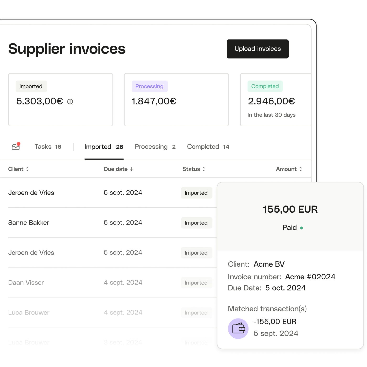 NL White Ui Topic Highlight Advanced Supplier Invoice Company