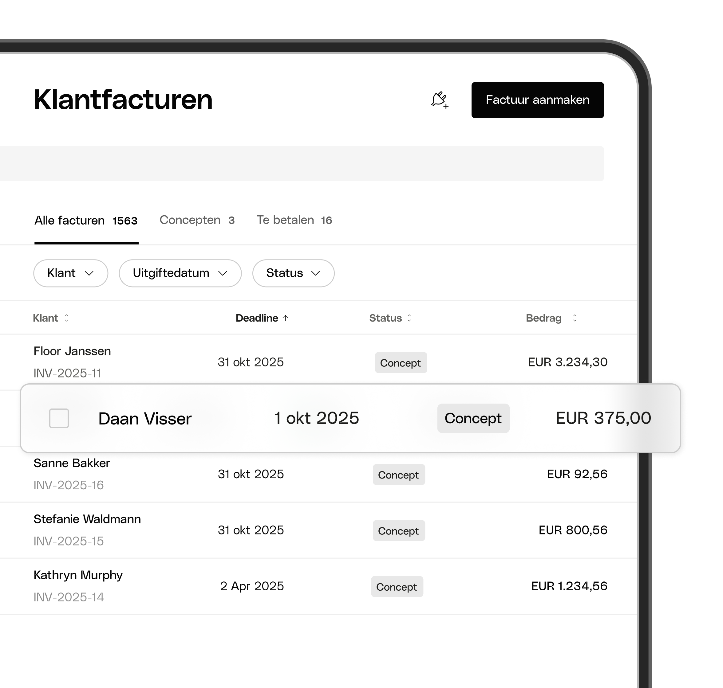 NL UI Topic Highlight Clients Invoice