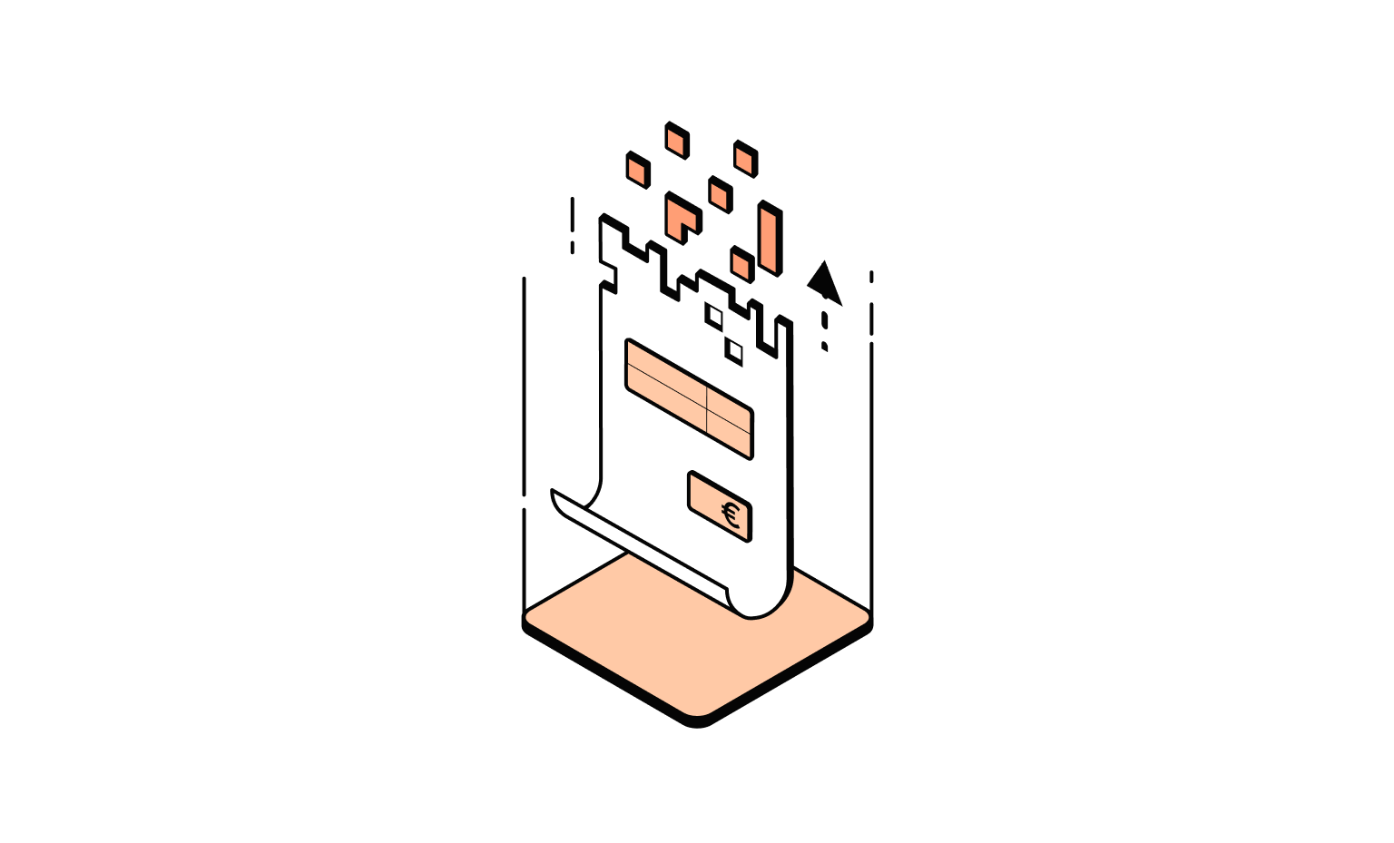 Dématérialisation des factures WEB Peach Cards Bento Headline