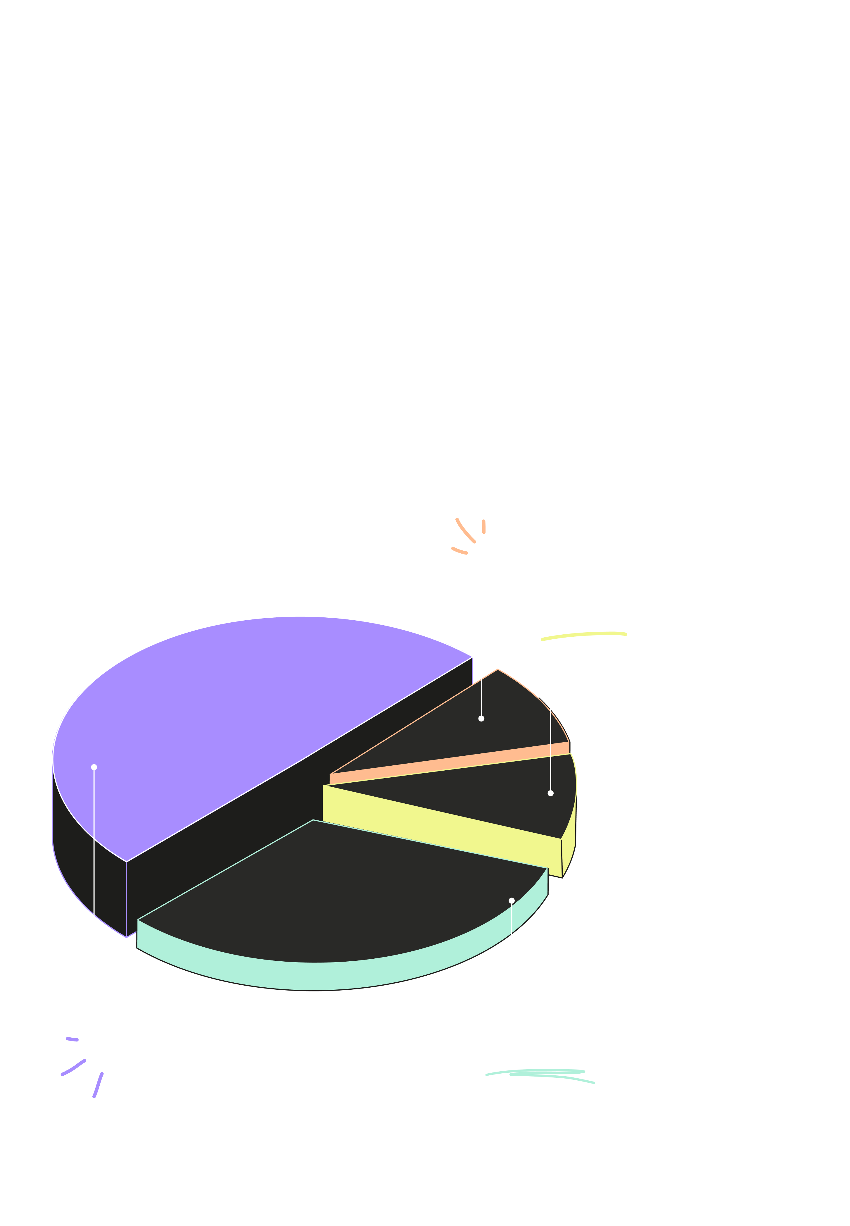 Gráfico circular de emisión de medios de ancho completo en negro para dispositivos móviles