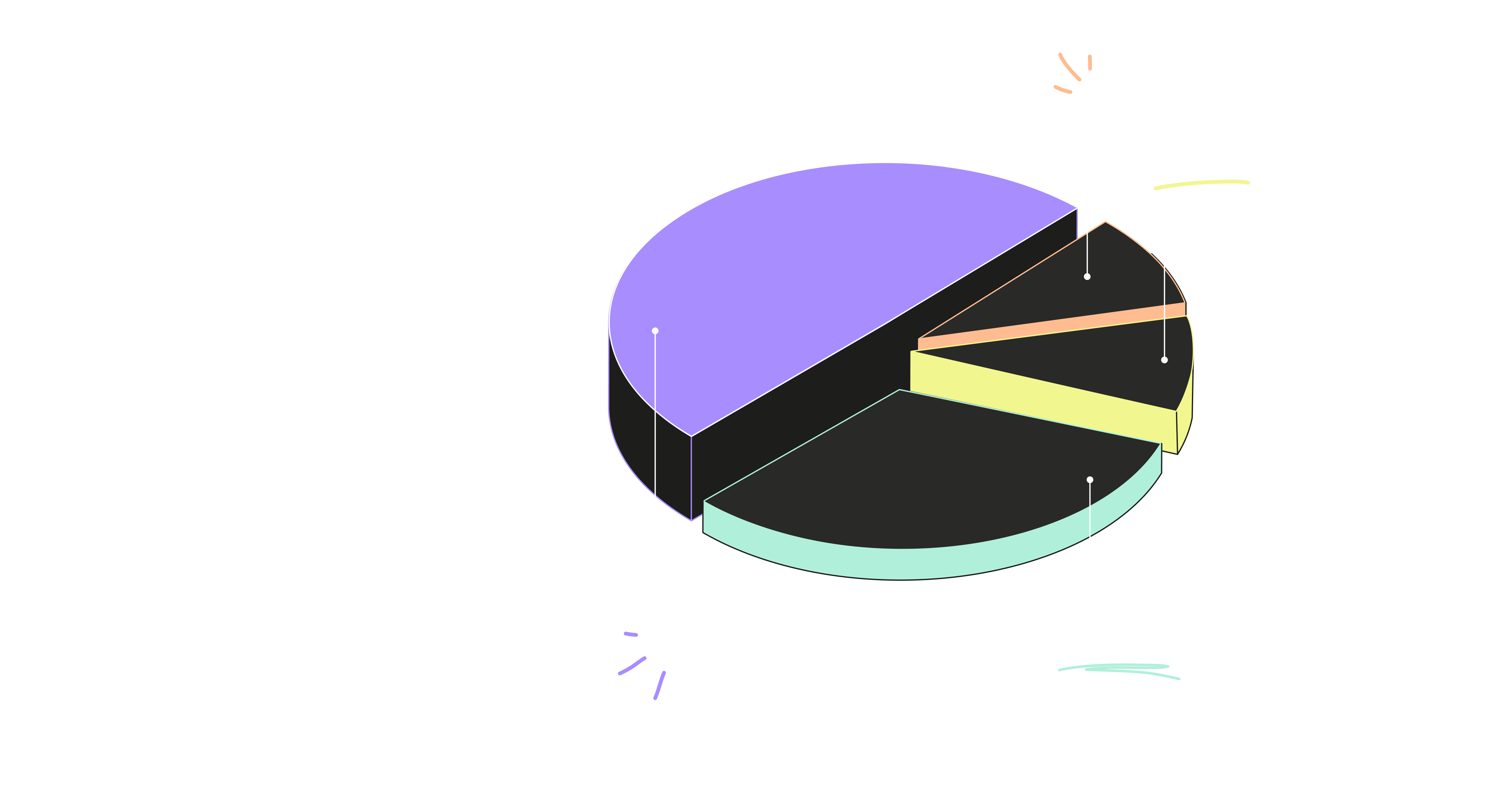 Gráfico circular de emisión de medios de ancho completo en negro