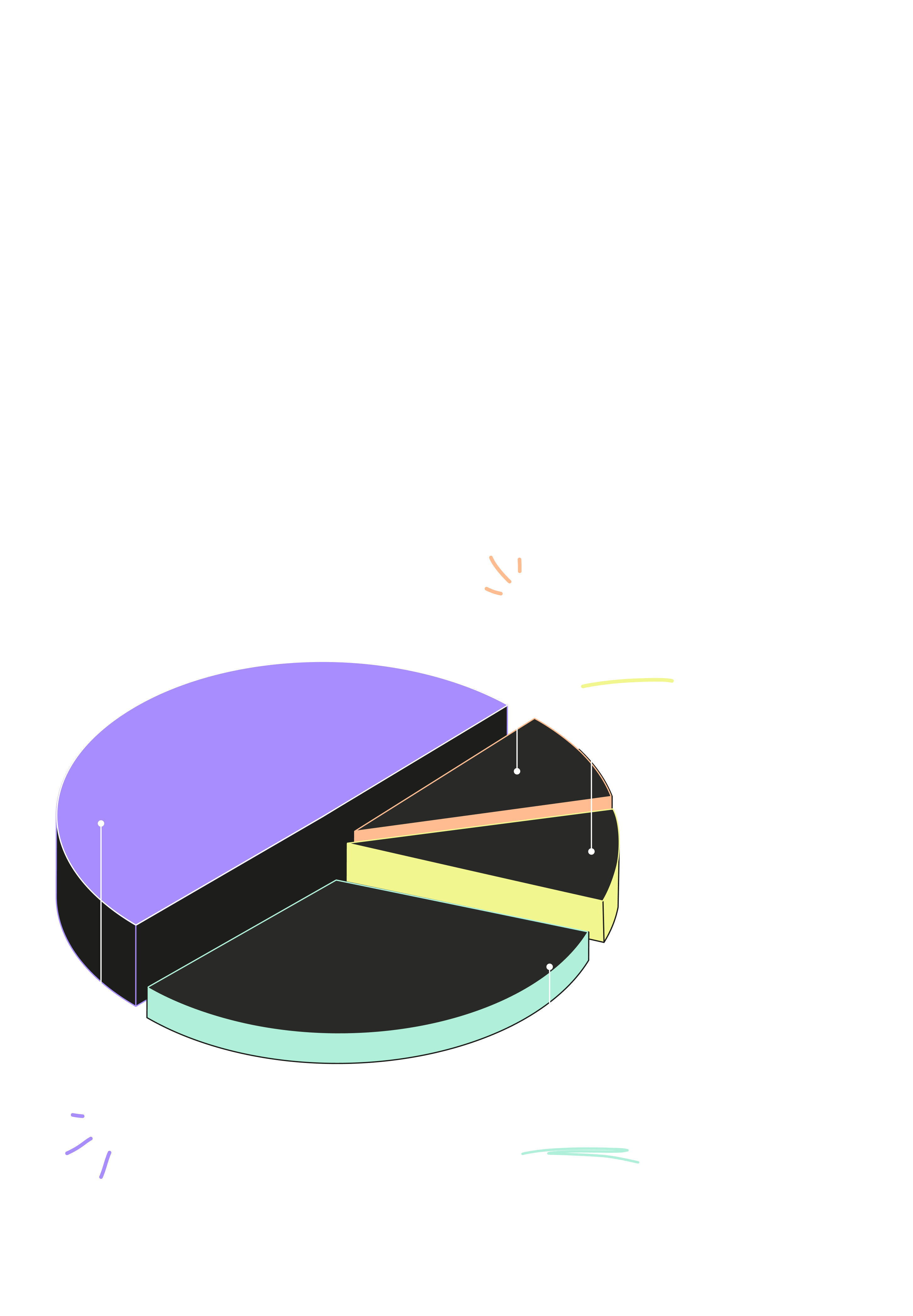 Graphique à secteurs des émissions de médias pleine largeur noir mobile