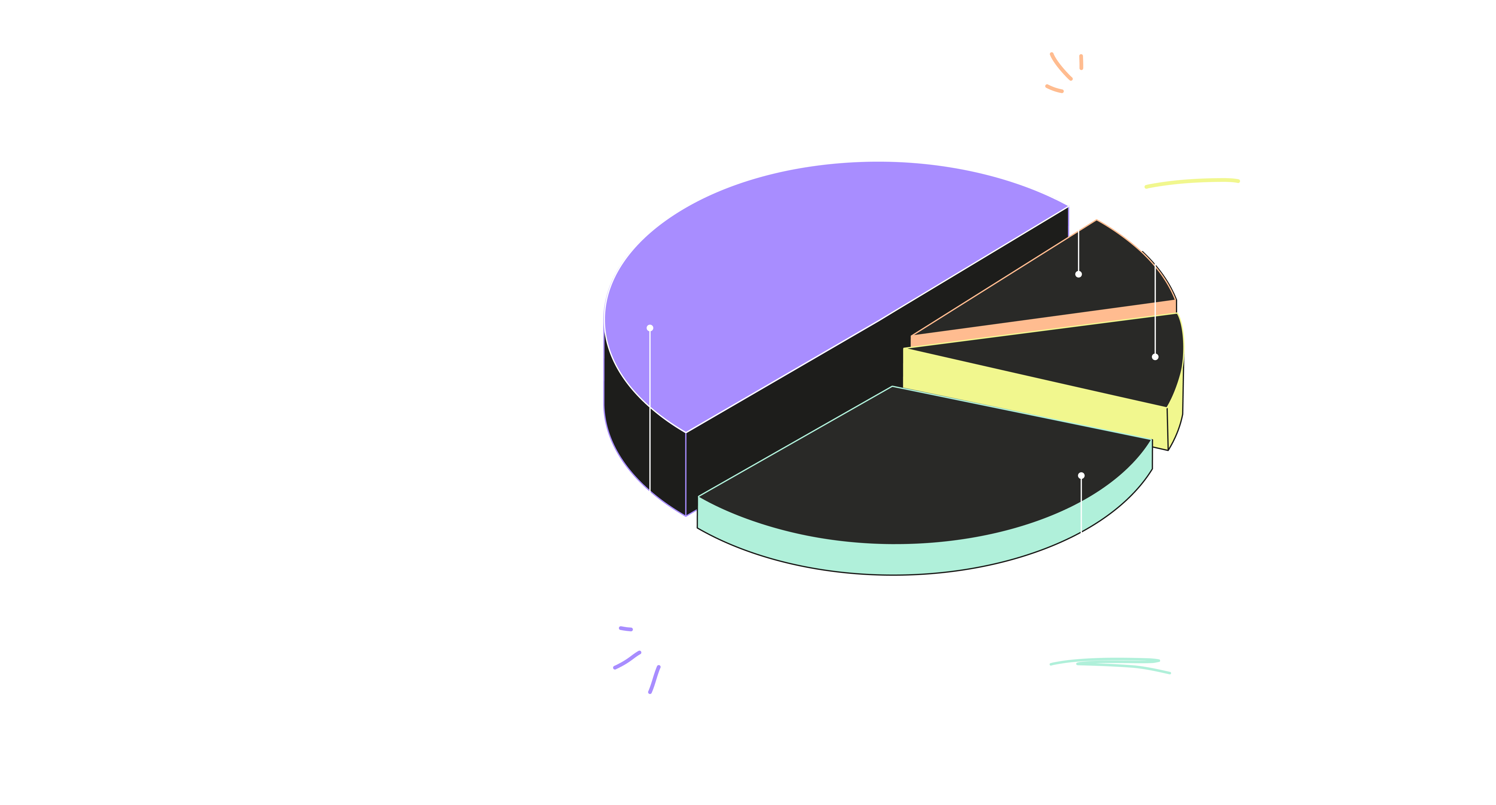 Grafico a torta delle emissioni dei media a larghezza intera IT Black