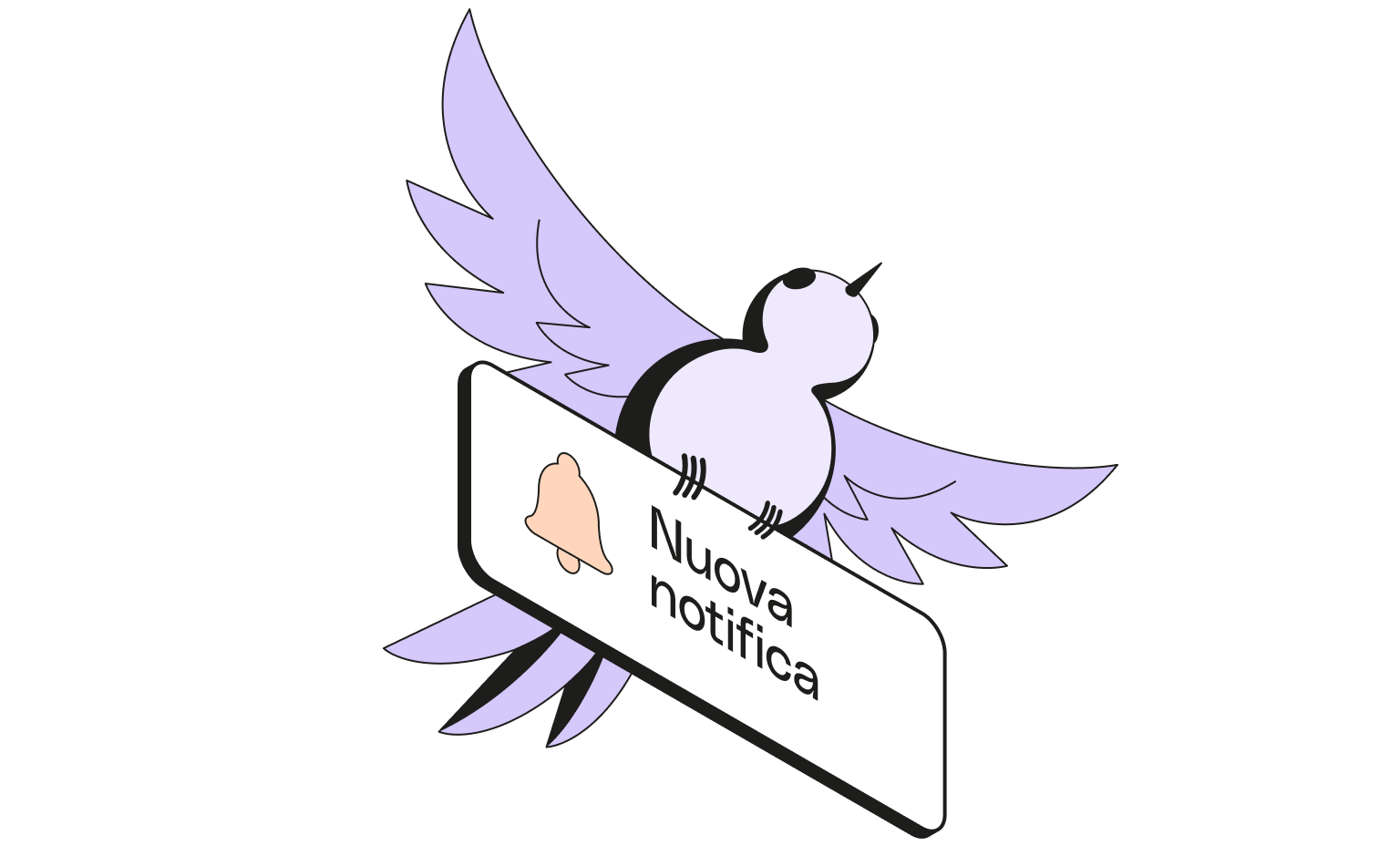 Notifica IT White Cards uccello