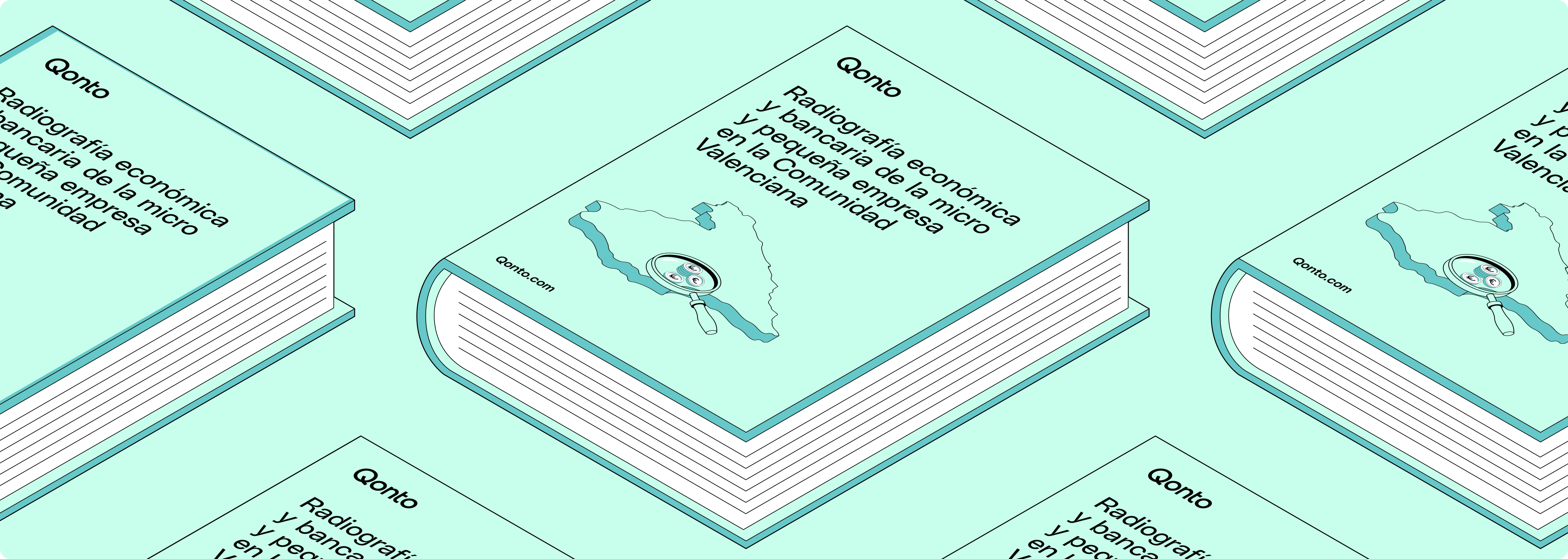 Guía de escritorio para informes de relaciones públicas de Valencia de ancho completo de Mint