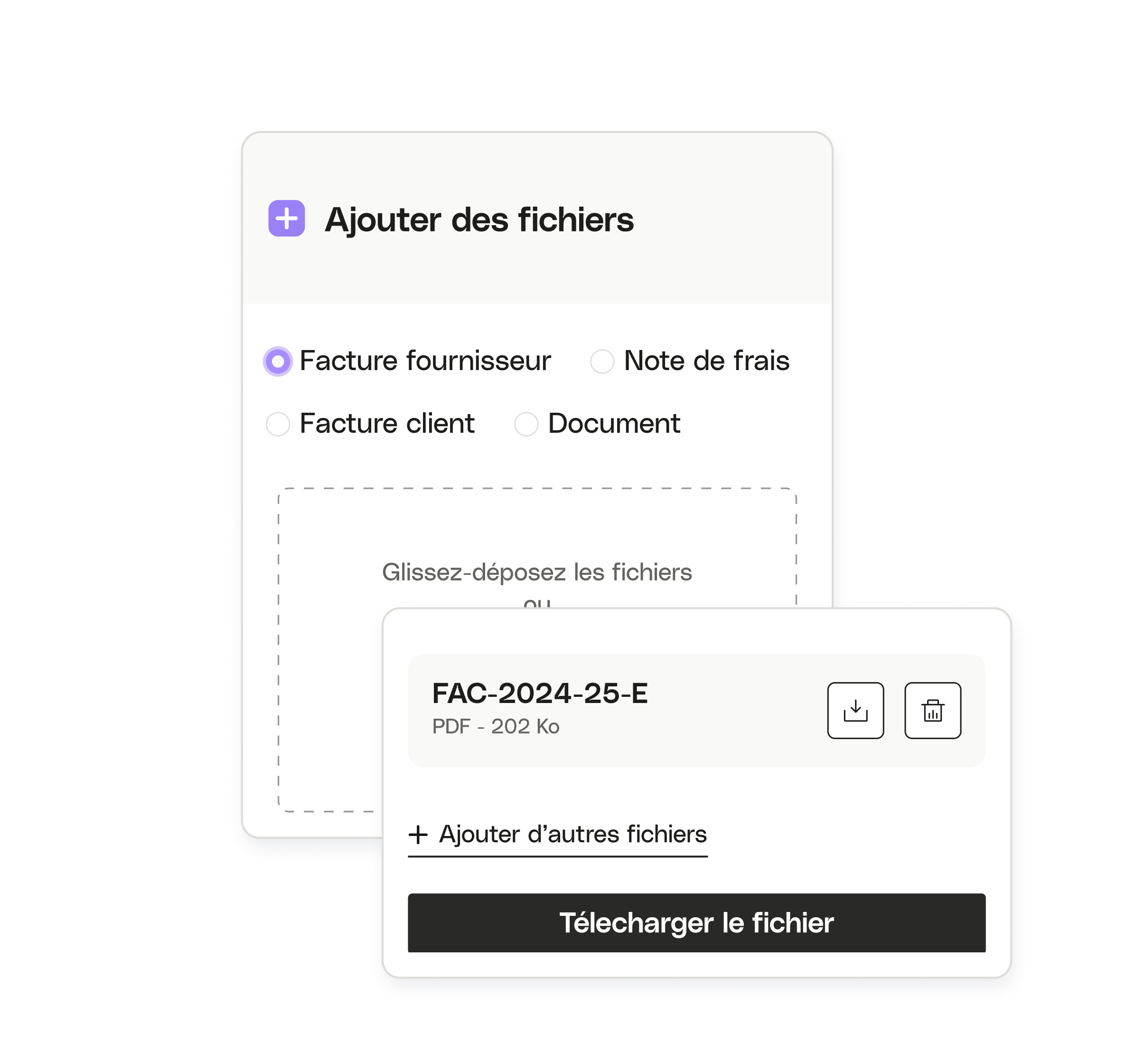 PopUp d'ajout de fichier de Regate UI Hero NOUVEAU