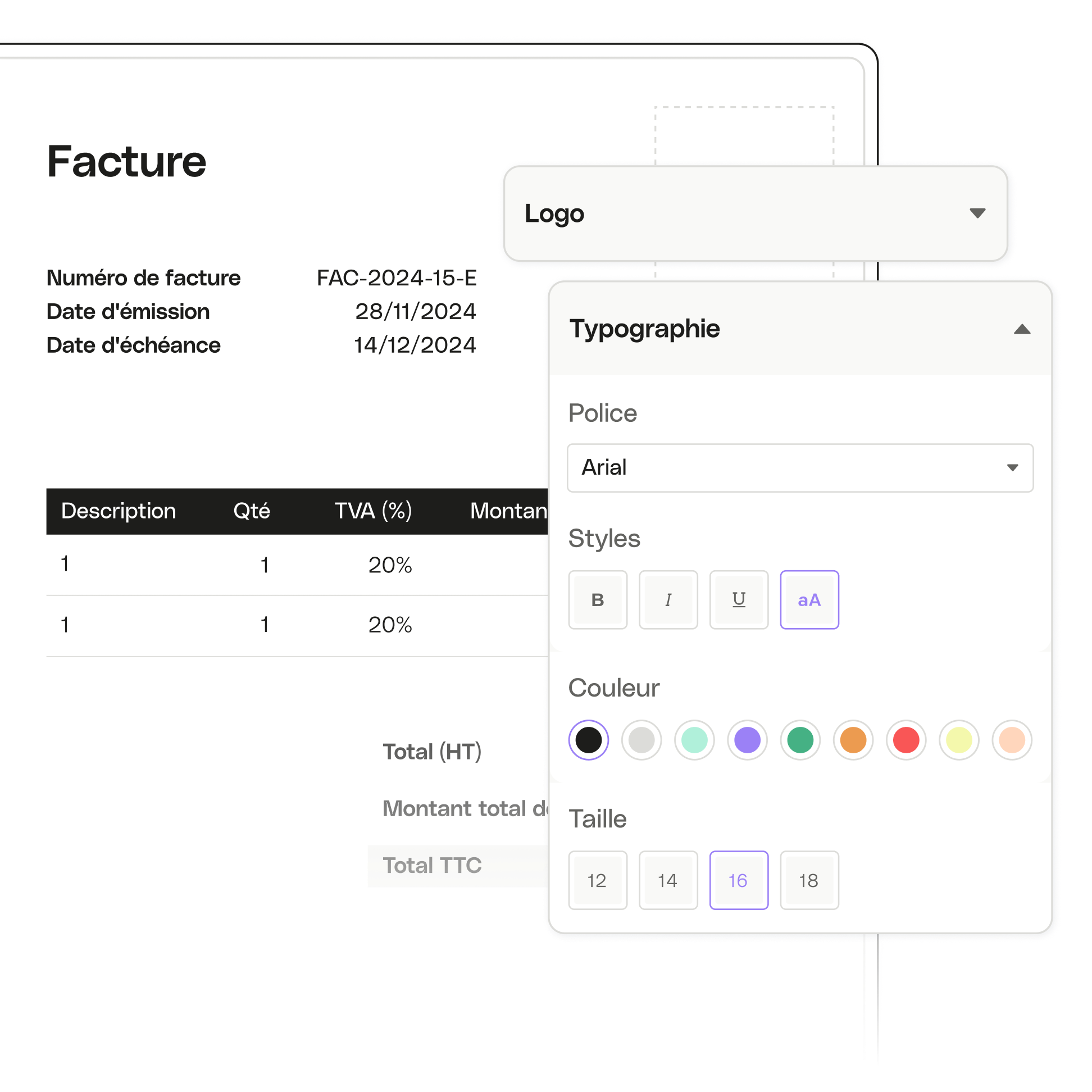 Sujet d'interface utilisateur Mise en évidence avancée Regate Comptes fournisseurs Personnalisation