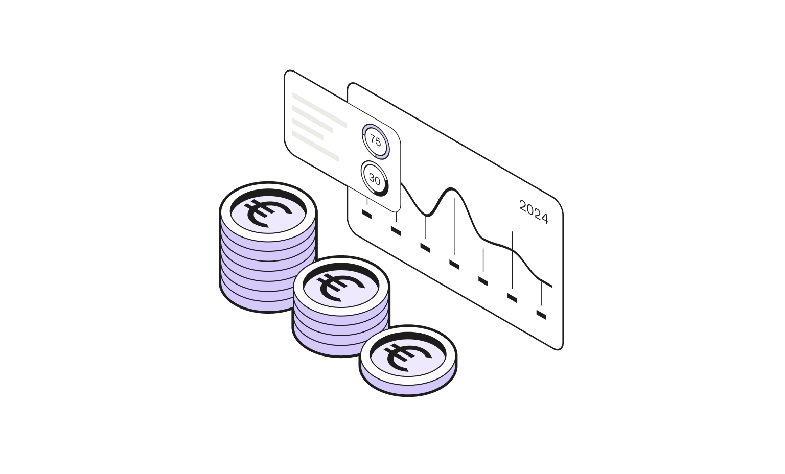 Tableau de bord des cartes violettes