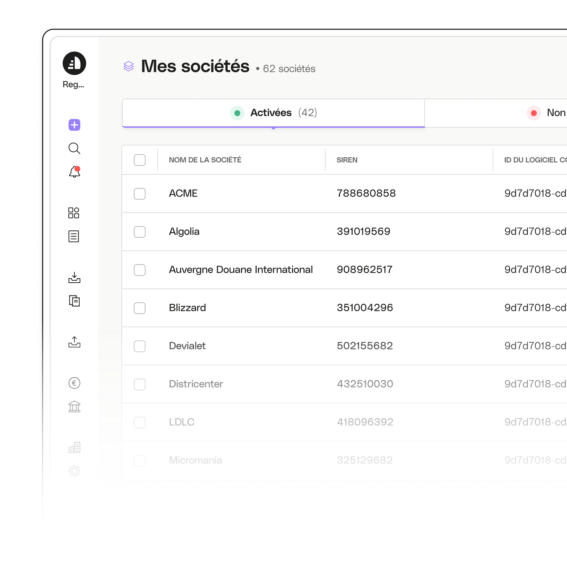 Sujet d'interface utilisateur Mettre en surbrillance Avancé Regate Mes entreprises Bureau