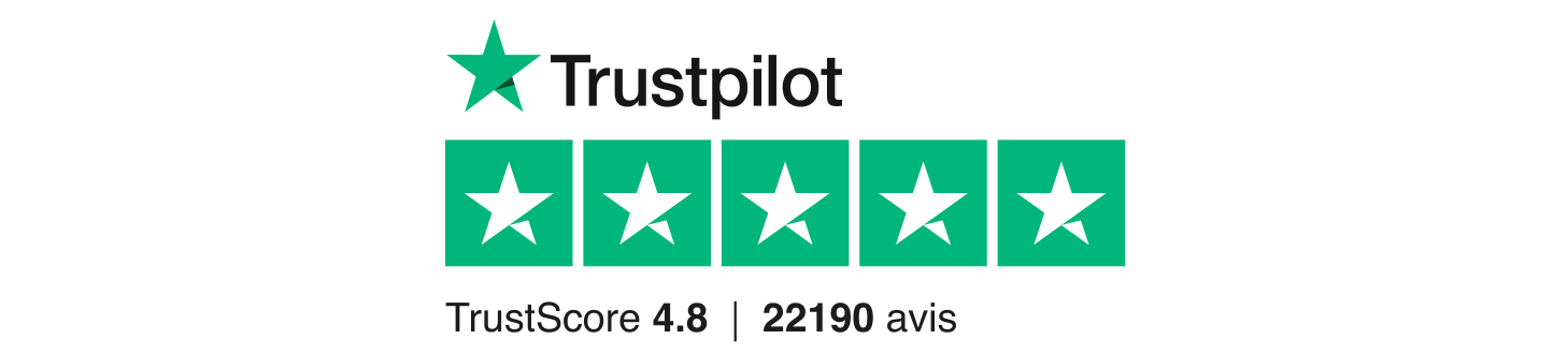 Badge blanc Thème en surbrillance Trustpilot