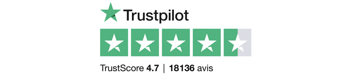 Badge blanc Thème en surbrillance Trustpilot