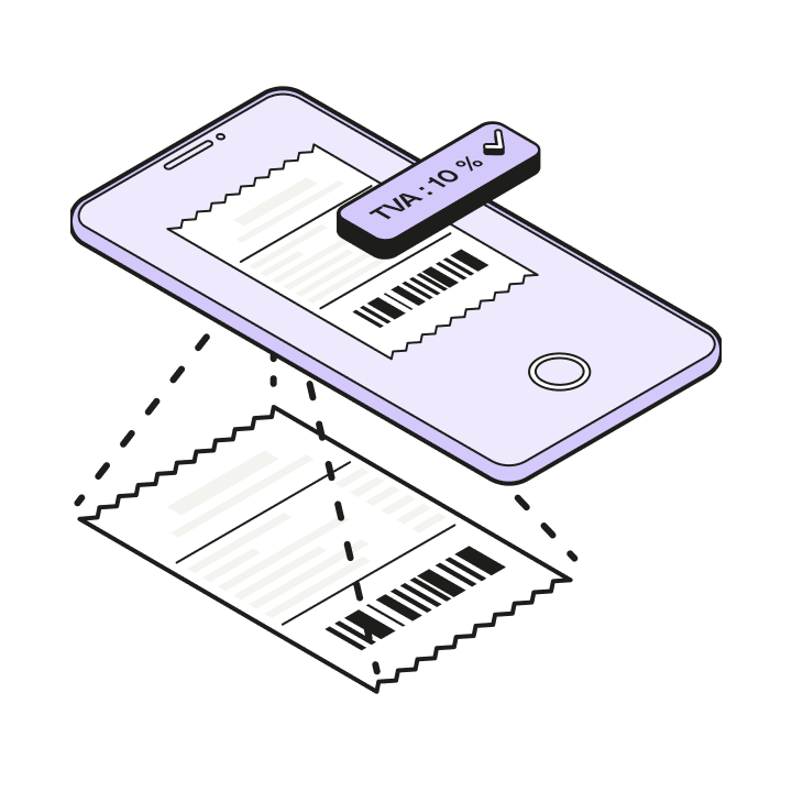 Reçu de numérisation de la TVA Purple Tiles