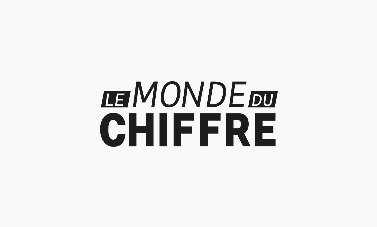 Cartes Logo Gris Le Monde du Chiffre