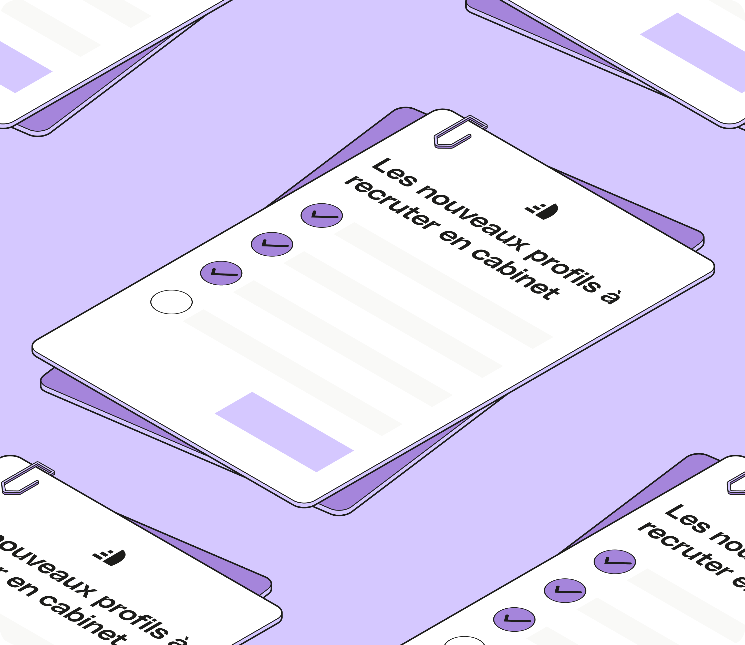 Profil Regate violet pleine largeur Recruter dans un cabinet comptable Liste de contrôle mobile