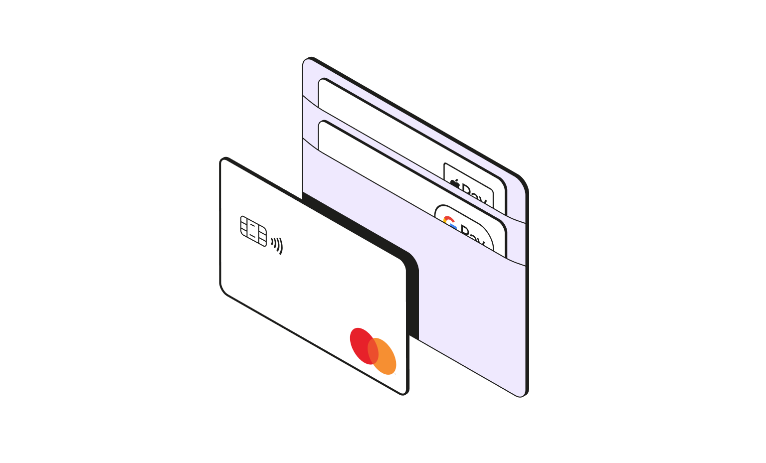 Cartes blanches Mastercard XPay à gauche