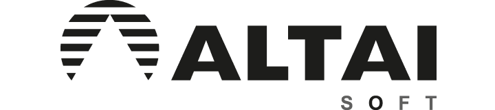 Logotipo negro de Altai