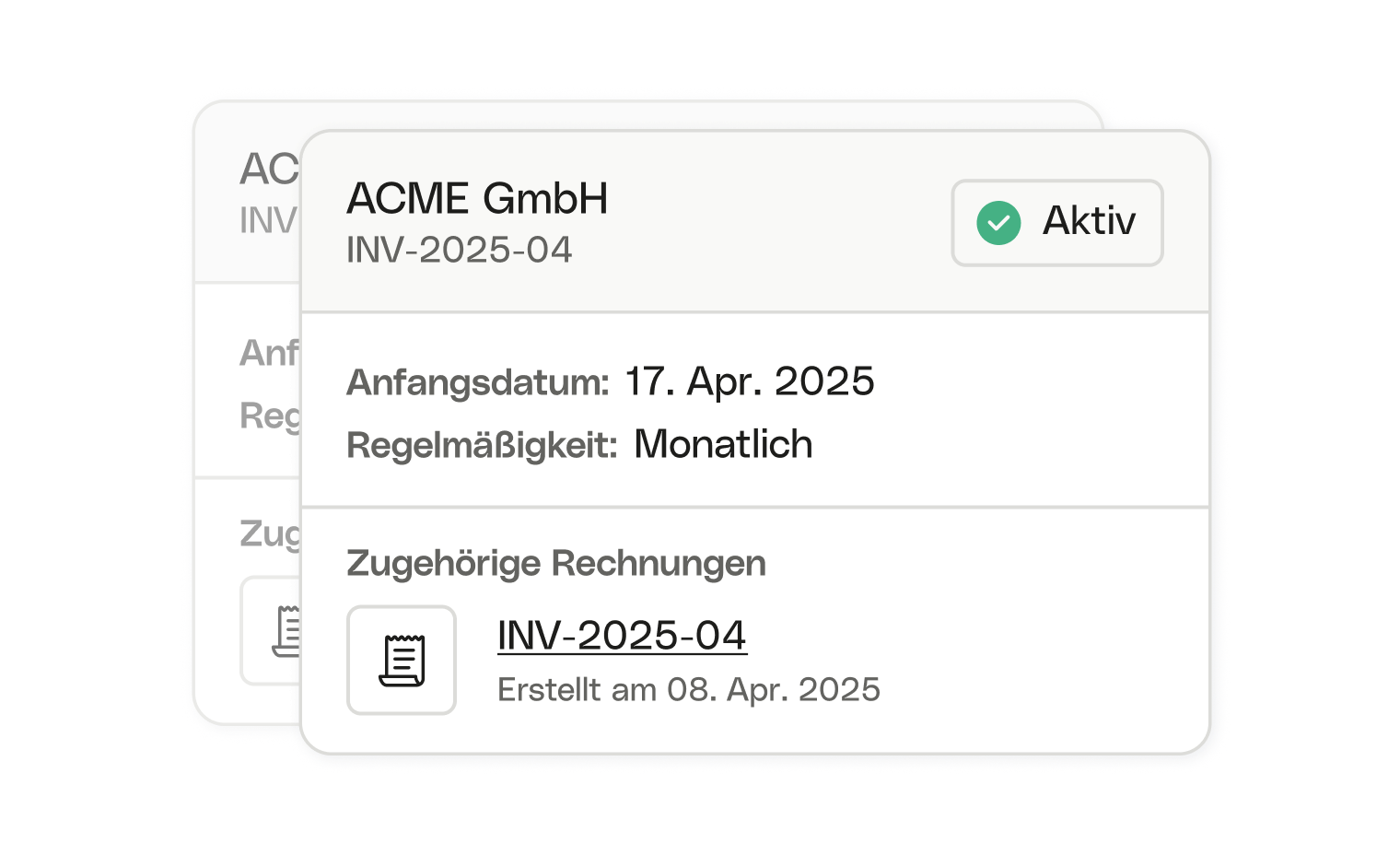 WEB-UI-Karten Bento Debitorenbuchhaltung Addon eingeklappt